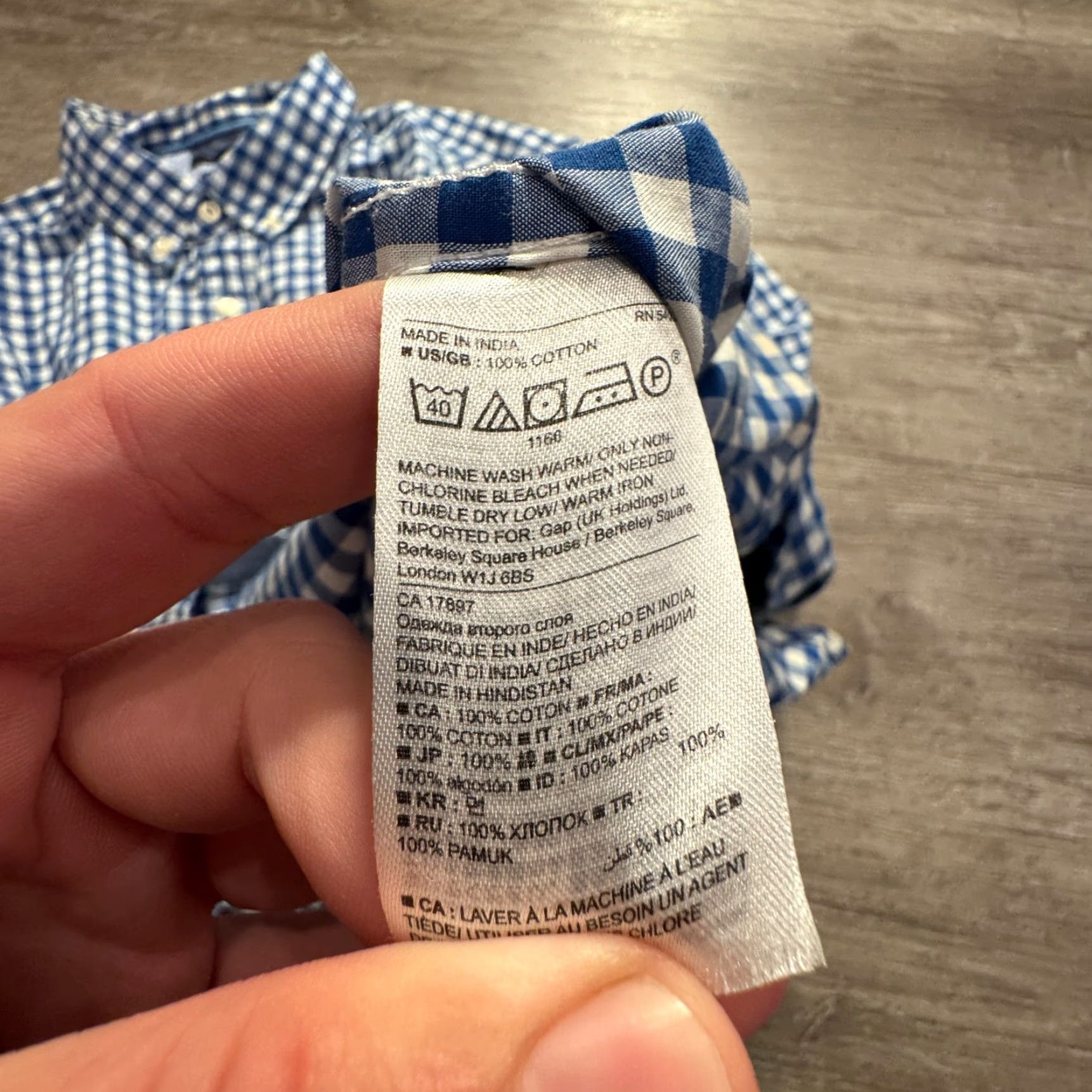 Banana Republic Banana Republic Shirt Mens XL Blue Gingham Check Grant Fit Cotton Button Up Size US XL / EU 56 / 4 - 6 Thumbnail