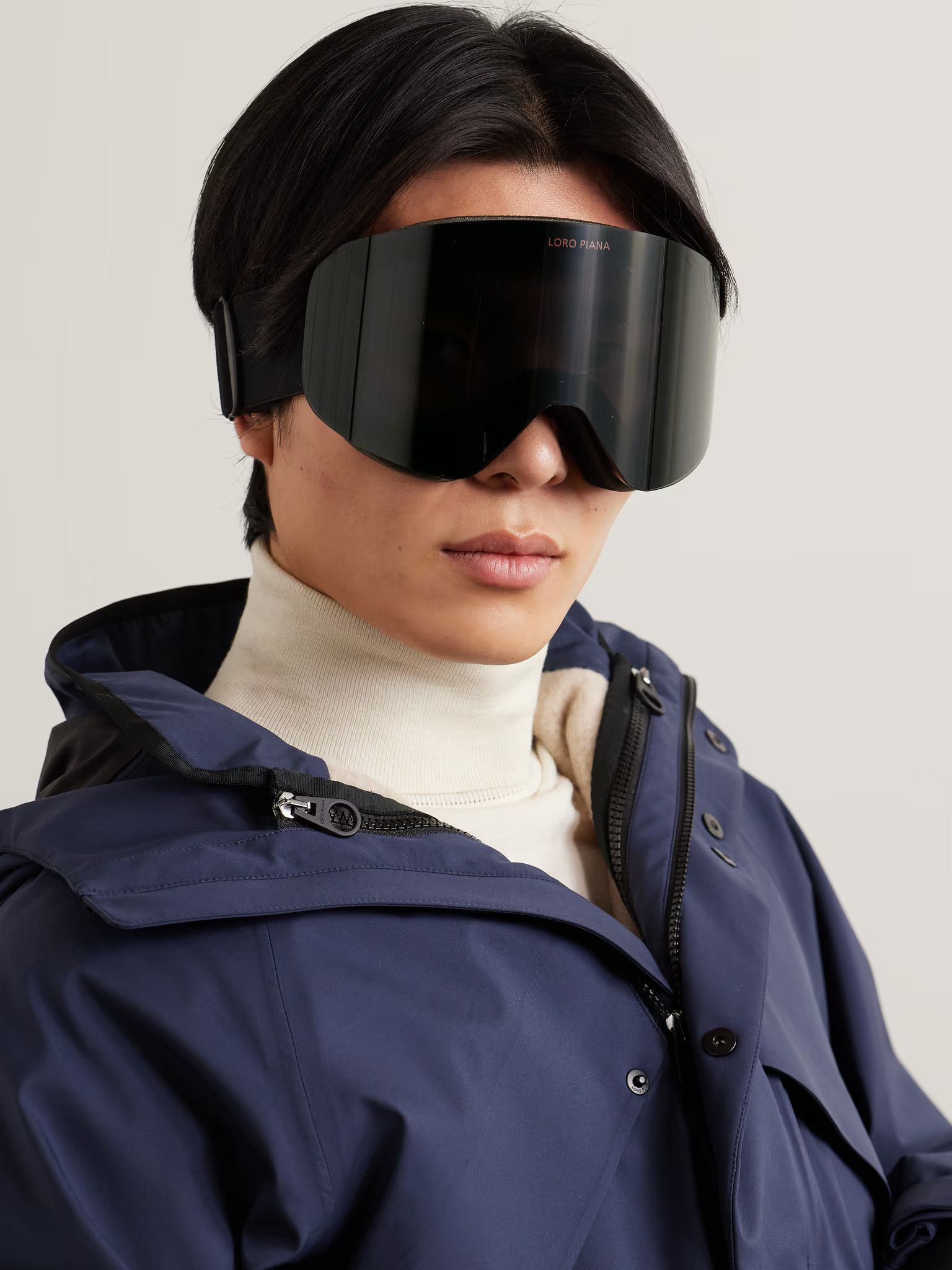 Loro Piana o1srvl11e0126 FAN8472 Size: OS /Acetate Ski Goggles in Black Size ONE SIZE - 2 Thumbnail