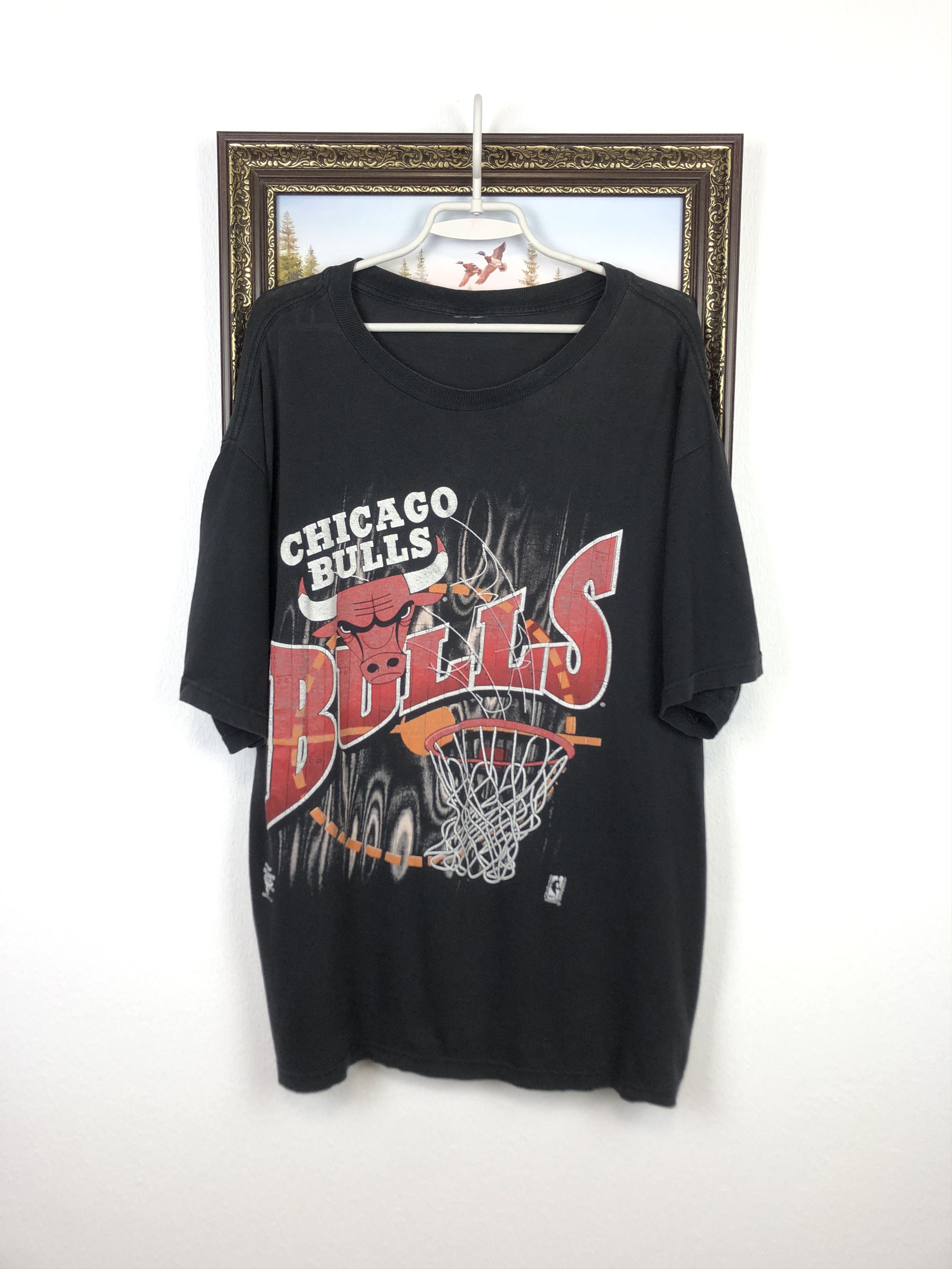 NBA Vintage Chicago Bulls Over Print Shirt Jersey Rare Hype Bull Size US XL / EU 56 / 4 - 1 Thumbnail