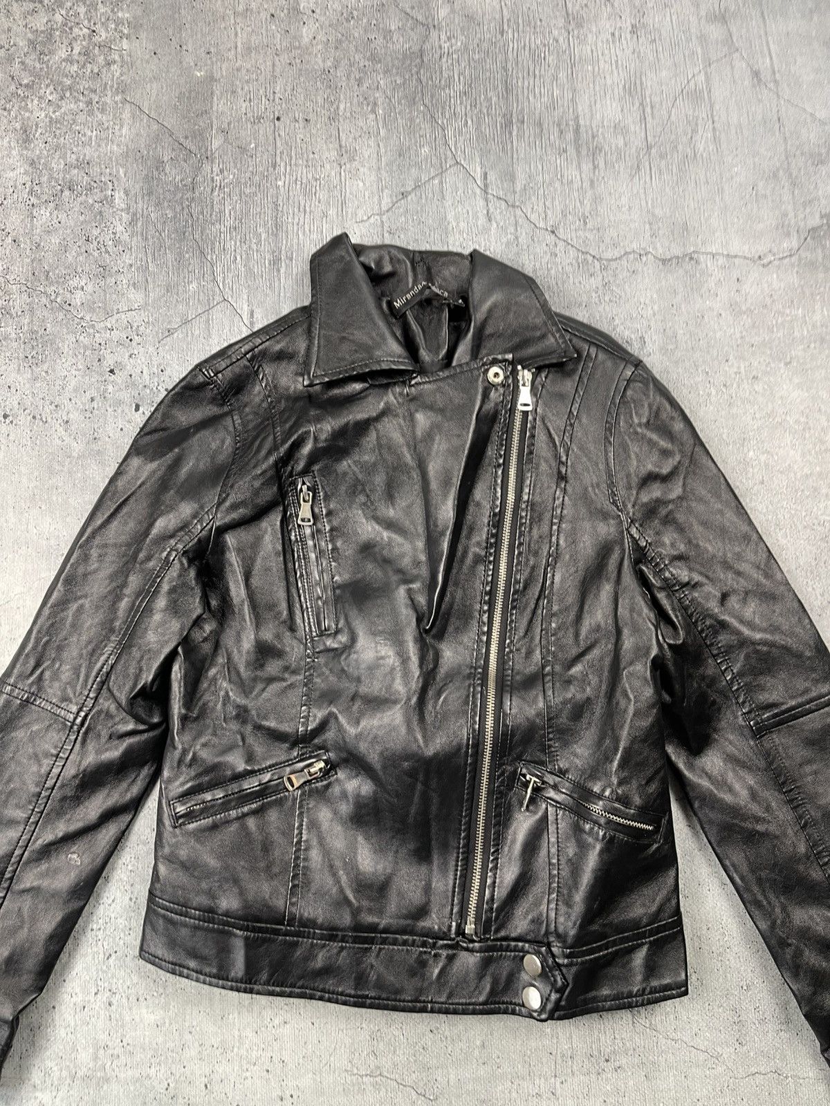 Japanese Brand 90s Bik Bok Leather Jacket Moto Racing Style Size L / US 10 / IT 46 - 2 Thumbnail