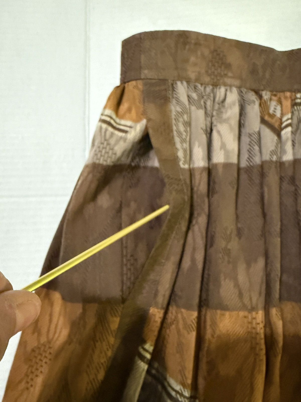 Escada Escada Vtge Lined 100% Wool Multibrown Floral Design Skirt Size 40" / US 18 - 6 Thumbnail