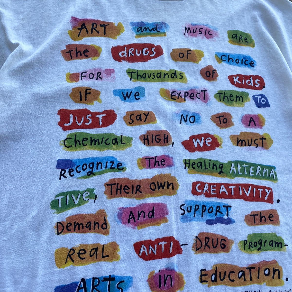 Vintage Vintage 1989 Fred Babb Art in Education Graphic T-Shirt Y2K Size US XL / EU 56 / 4 - 6 Thumbnail