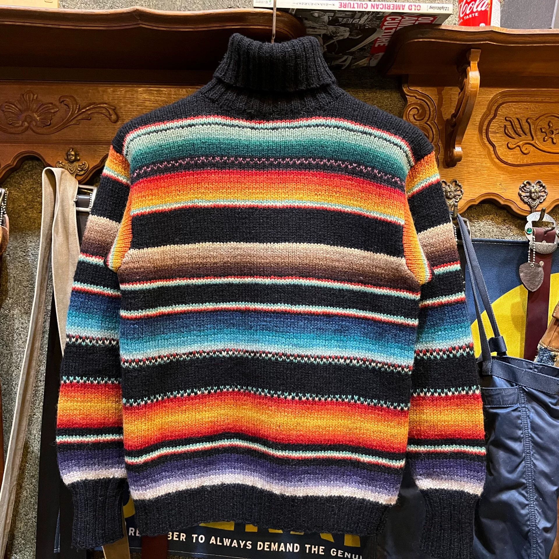 Vintage Rainbow Turtleneck Sweater