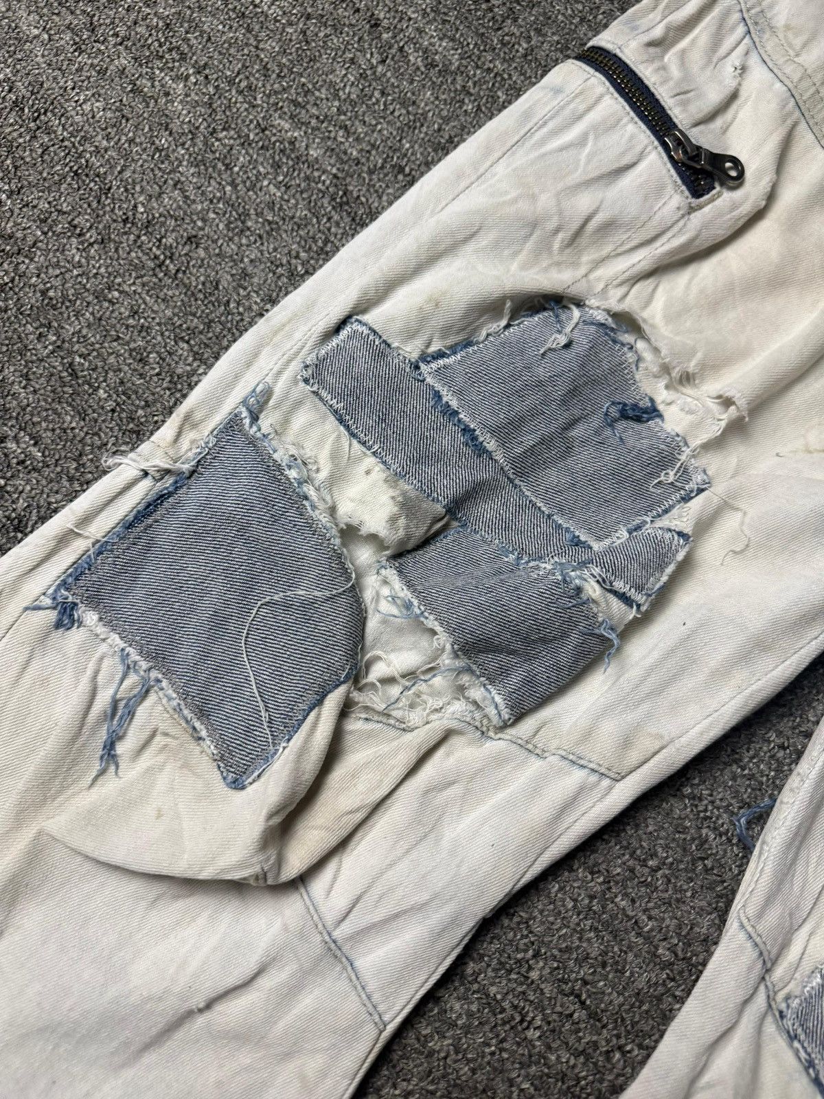 Japanese Brand Fieldcore Aerolight Stretch Jeans with Patches (172) Size US 32 / EU 48 - 3 Thumbnail