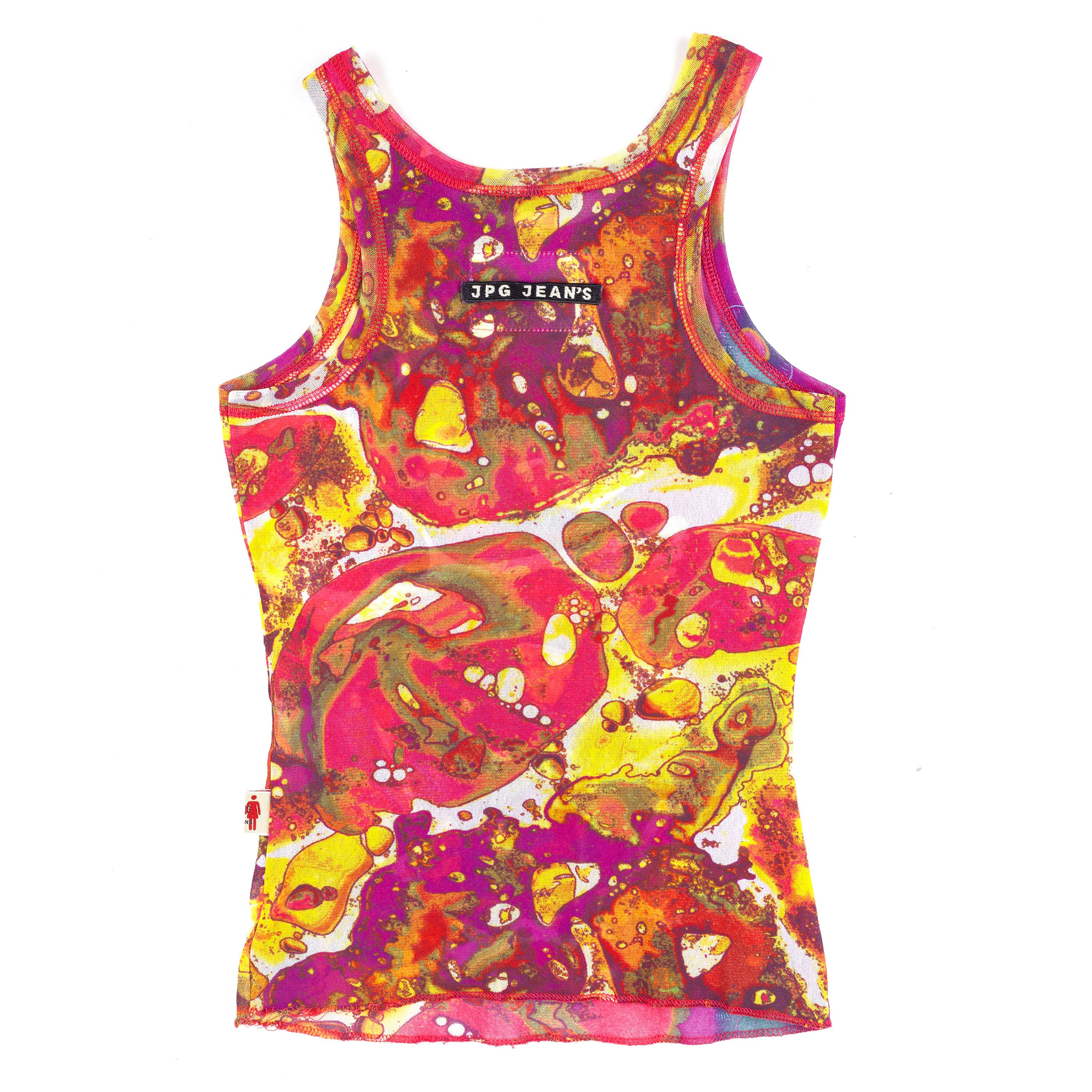 Jean Paul Gaultier Jean Paul Gaultier 2000 Bacteria Vintage Mesh Tank Top (S) Size S / US 4 / IT 40 - 2 Thumbnail