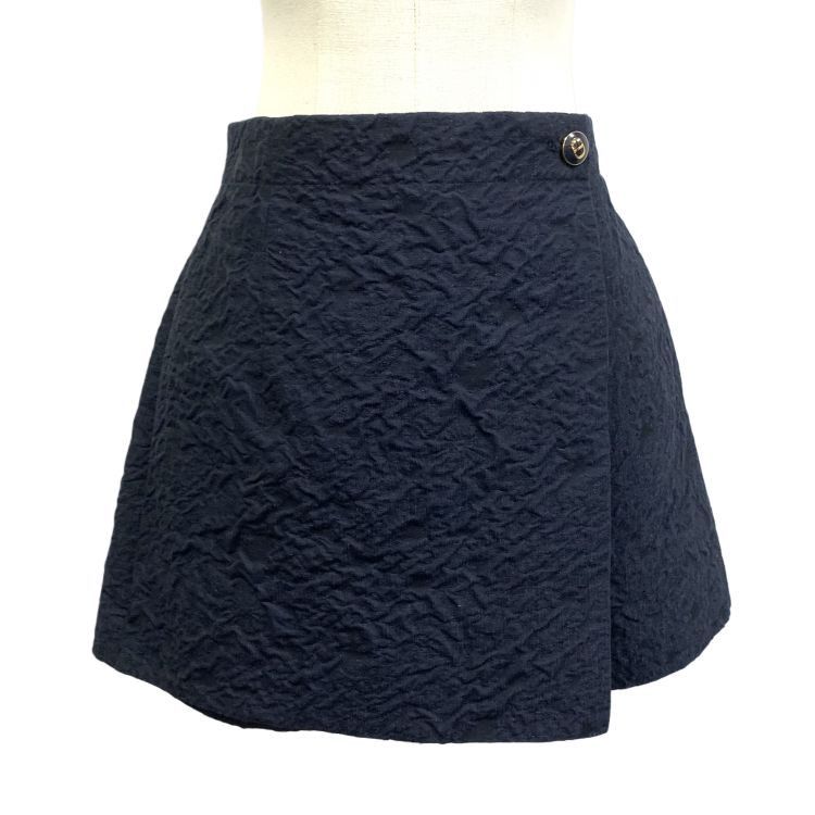 Dior Christian Dior Navy Textured Shorts Size 36 Size 25" / US 0 / IT 36 - 1 Thumbnail