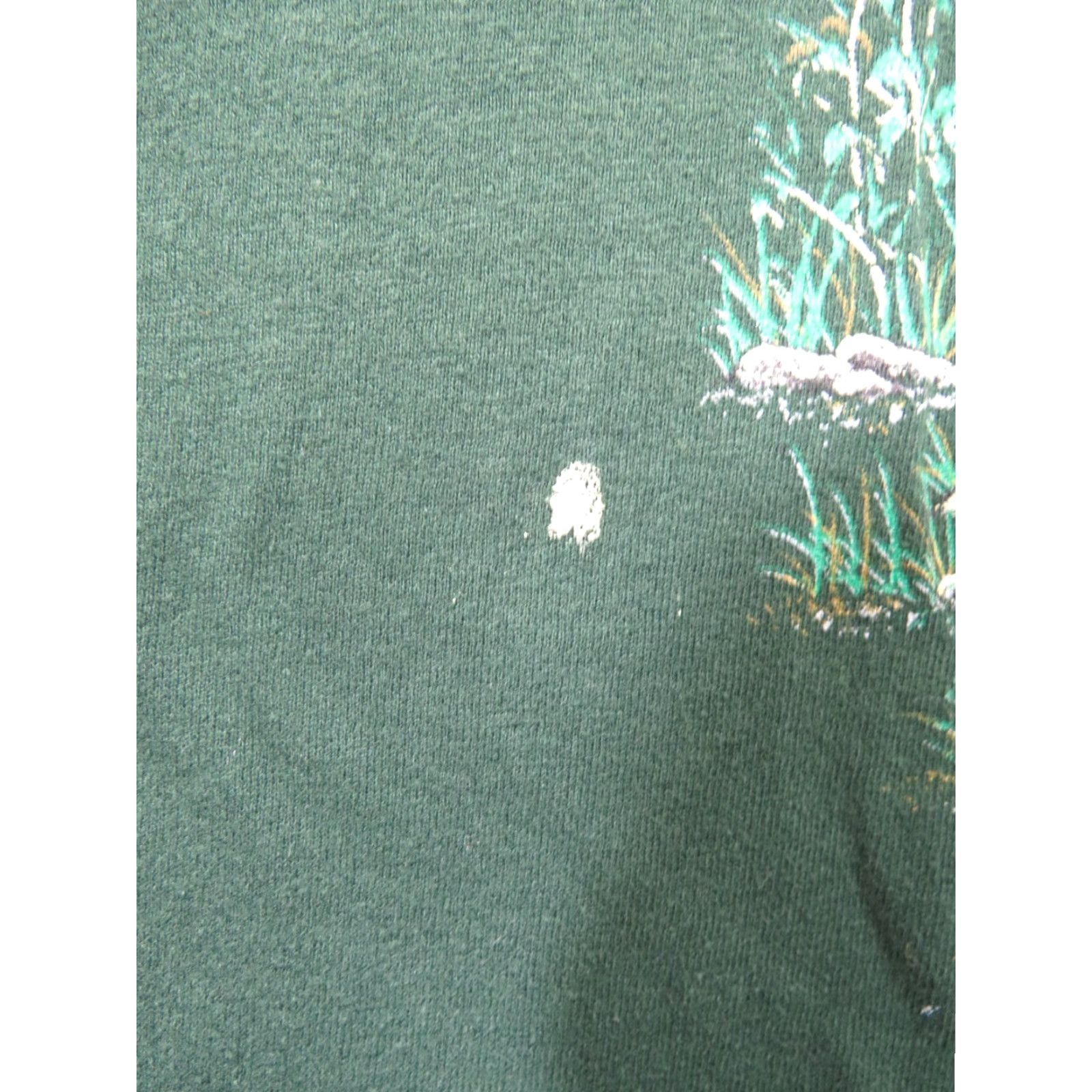 Fruit Of The Loom VTG Big Buck Deer Whitetail Green USA T-Shirt Adult XL Fruit of the Loom 90s Mens Short Sleeve Crew Neck Cotton Blend Graphic Print Vintage USA 1980s Size US XL / EU 56 / 4 - 3 Thumbnail