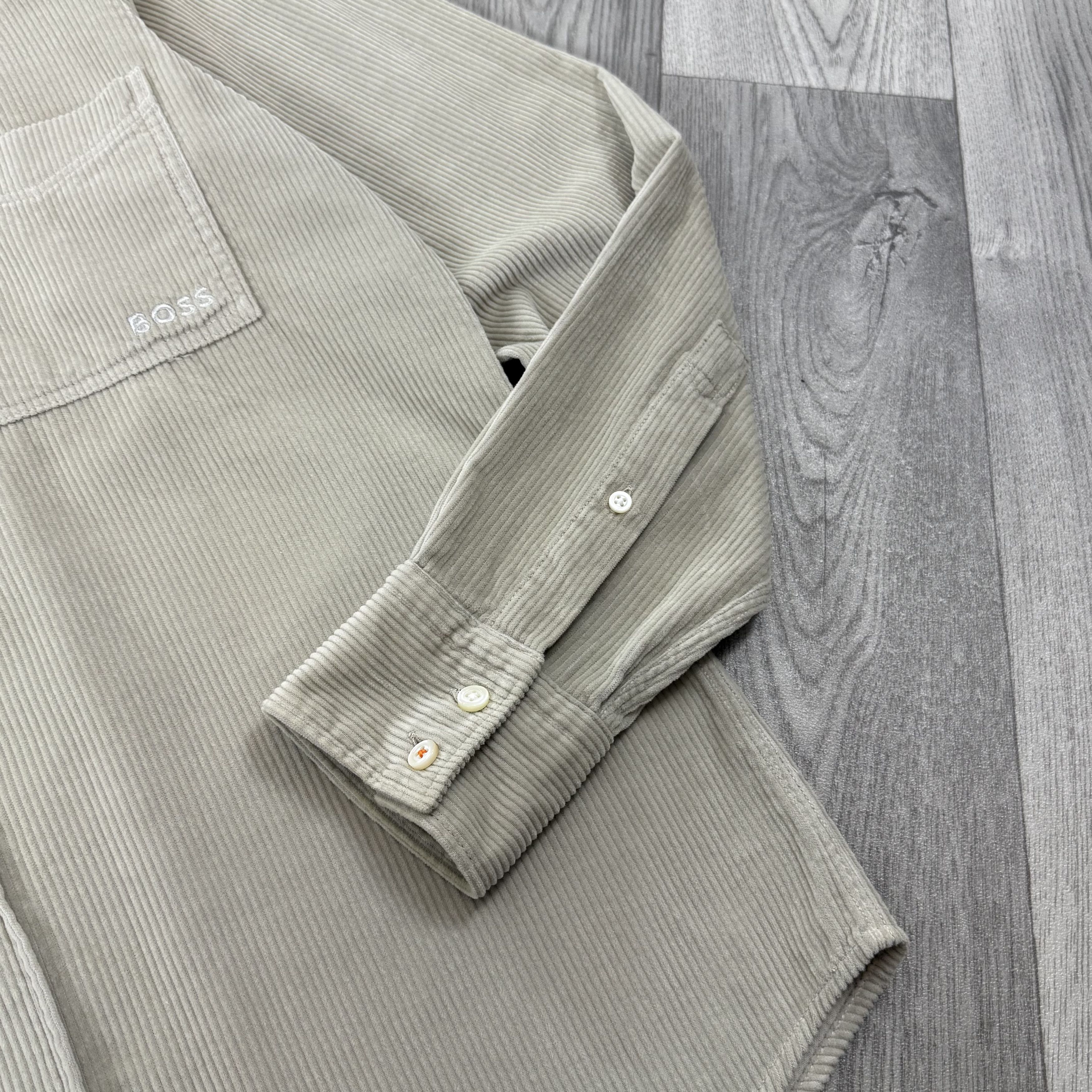 Hugo Boss BOSS Hugo Boss Beige Corduroy Button Up Overshirt Shirt Size US M / EU 48-50 / 2 - 9 Thumbnail