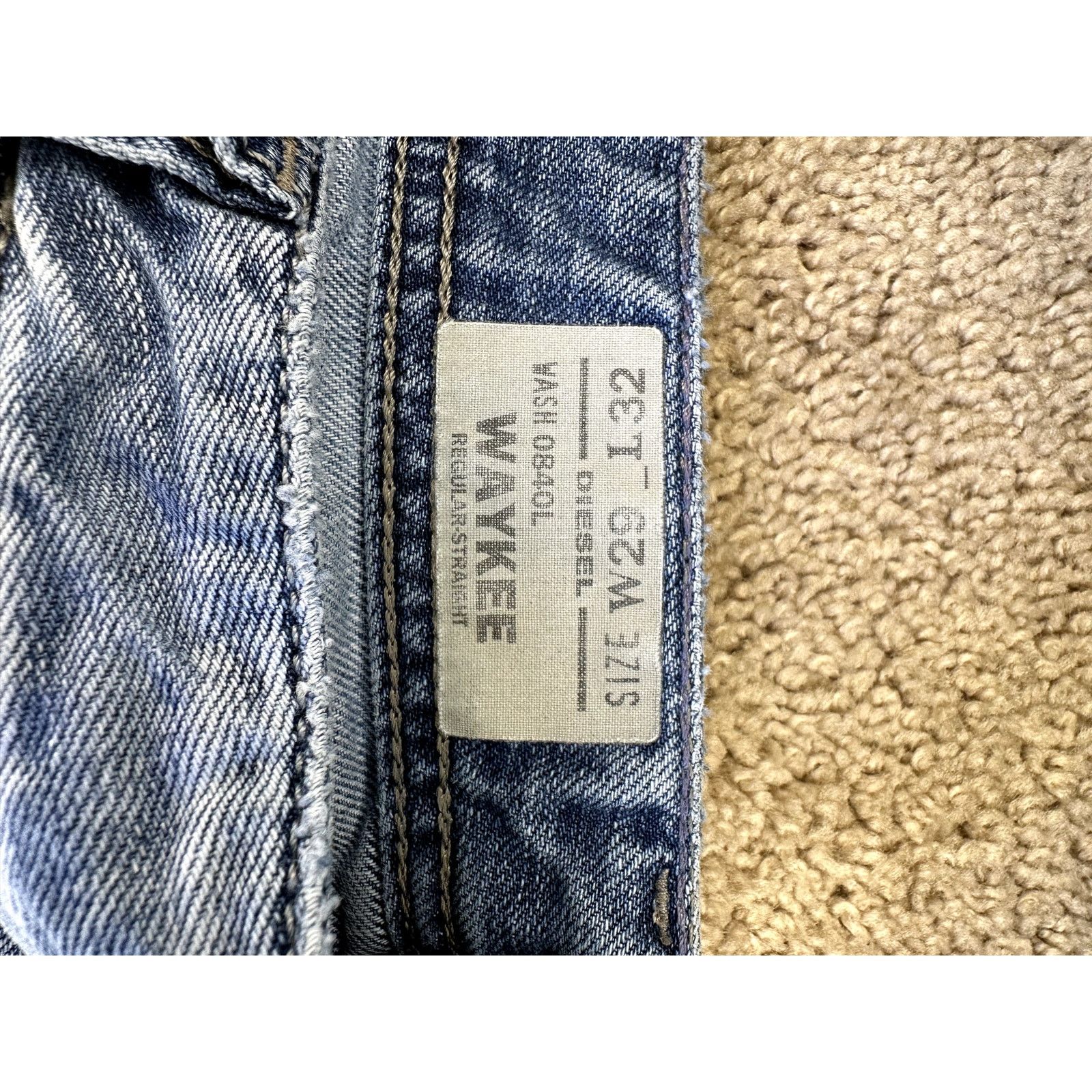 Diesel Diesel Waykee Regular Straight Leg Denim Jeans Blue W29 L32 Size US 29 - 9 Thumbnail
