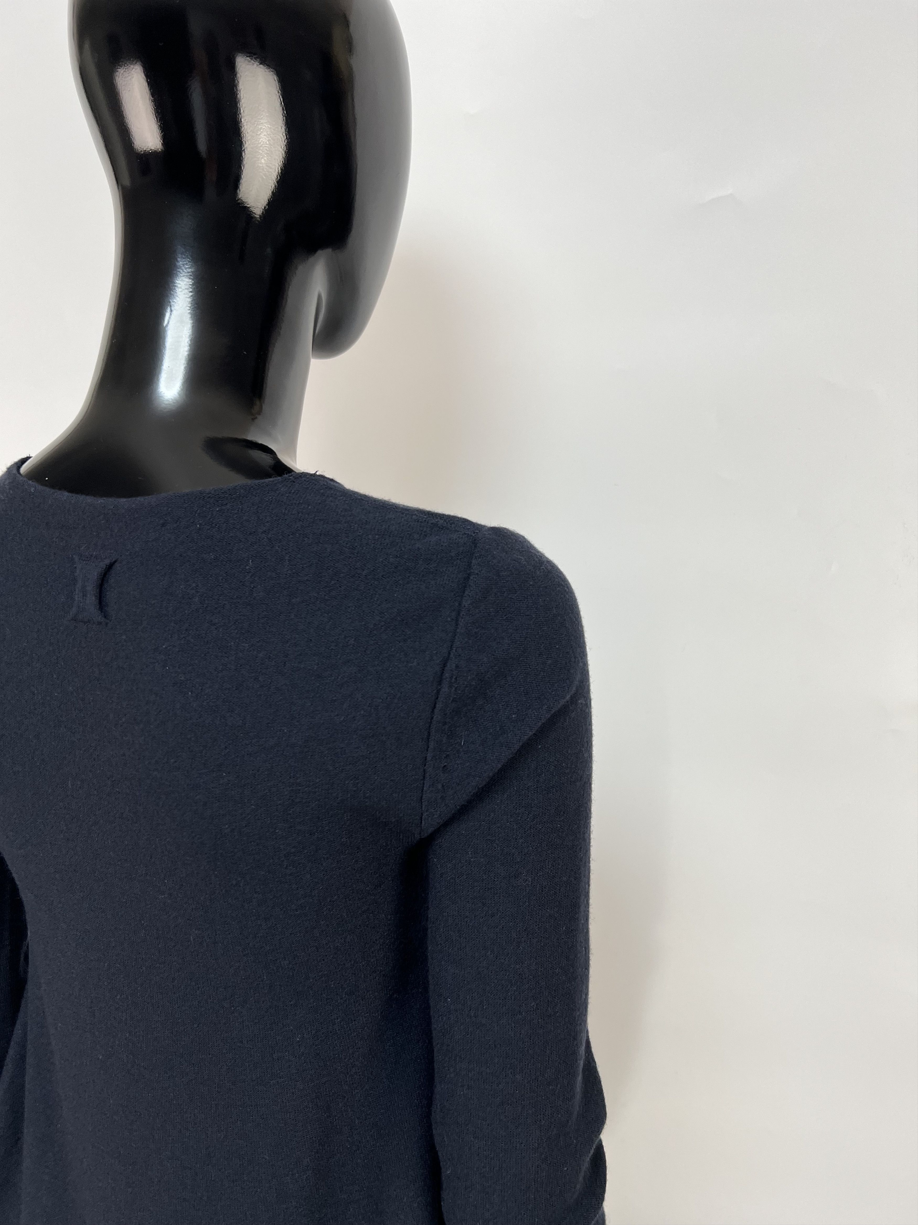 hannes roether Hannes Roether Navy 100% Merino Wool Crew Neck Sweater Size S / US 4 / IT 40 - 12 Thumbnail