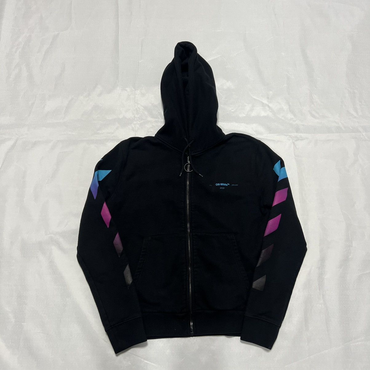 Zip Hoodie Off White Pink And Blue Hoodie Off-White Multicolor