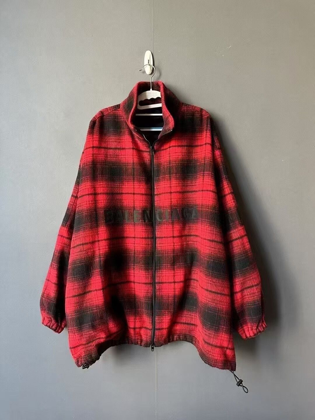 Balenciaga Balenciaga Red Black Plaid Jacket Size US XL / EU 56 / 4 - 1 Thumbnail
