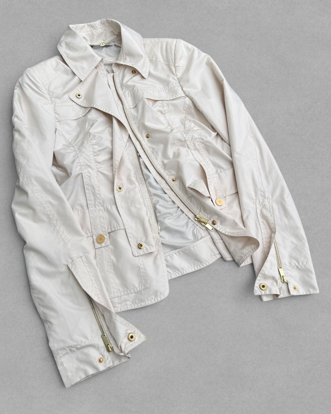 Gucci SS 2004 Gucci By Tom Ford Military Biker Windbreaker Jacket Size M / US 6-8 / IT 42-44 - 18 Thumbnail