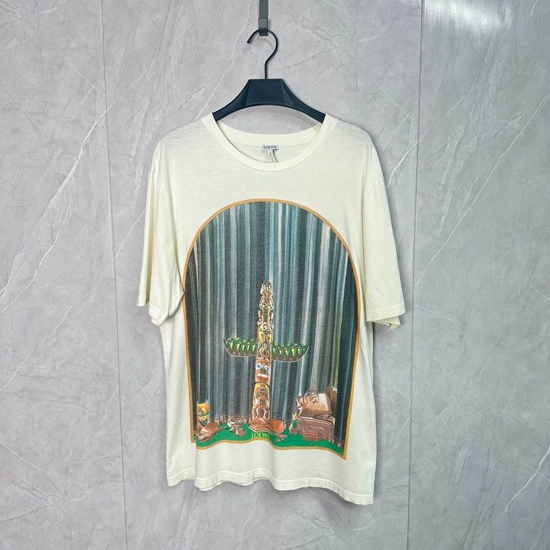 Loewe LOEWE Indian pattern printed short sleeve T-shirt Size L / US 10 / IT 46 - 1 Thumbnail