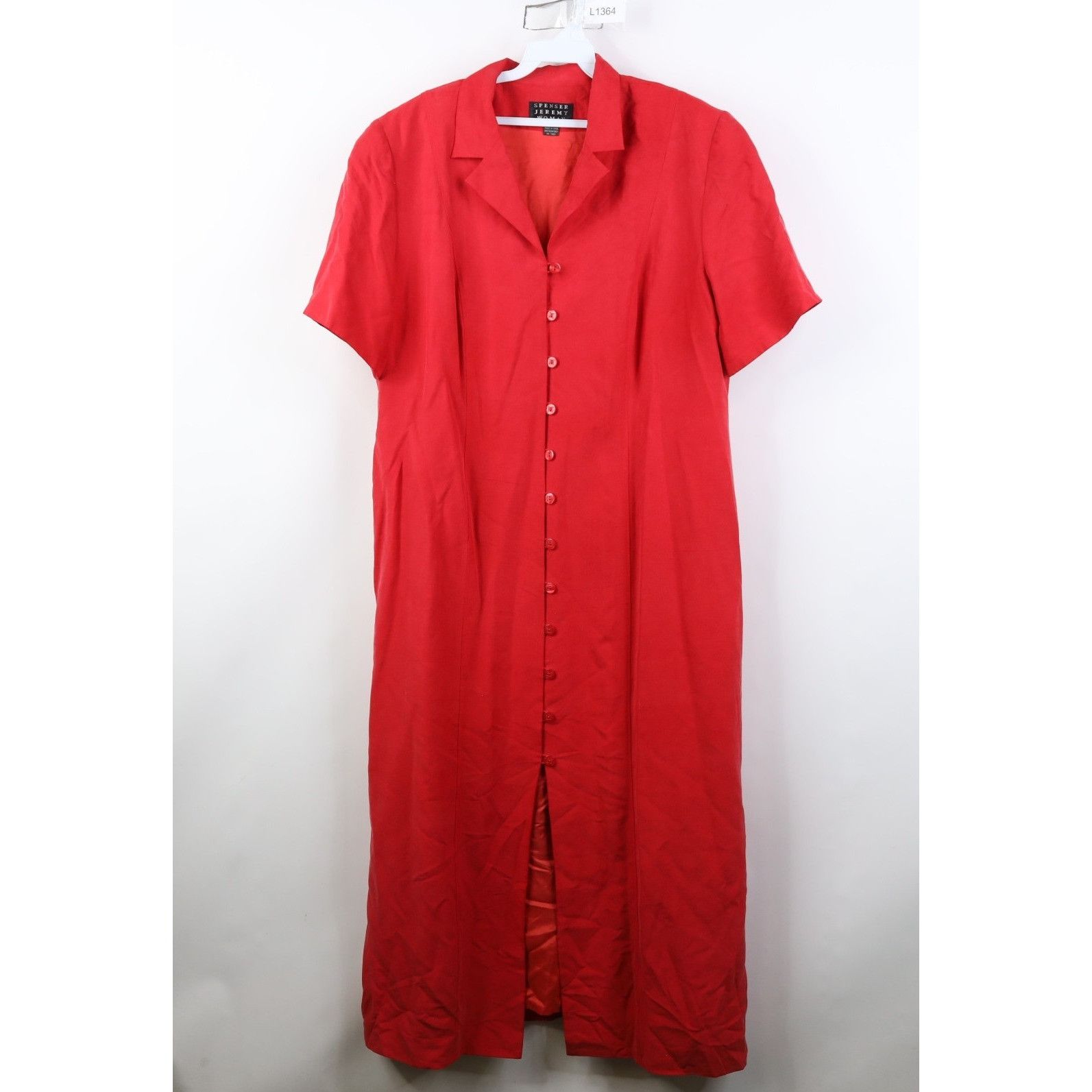 Vintage Vintage 90s Streetwear Career Short Sleeve Silk Dress Size XXL / US 16-18 / IT 52-54 - 1 Thumbnail