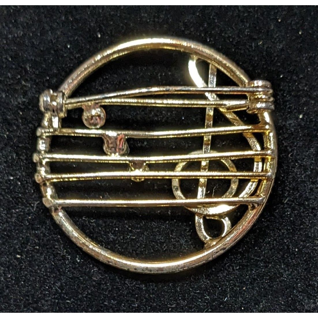 Other Vintage Treble Clef Music Notes Gold Tone Brooch Size ONE SIZE - 4 Thumbnail