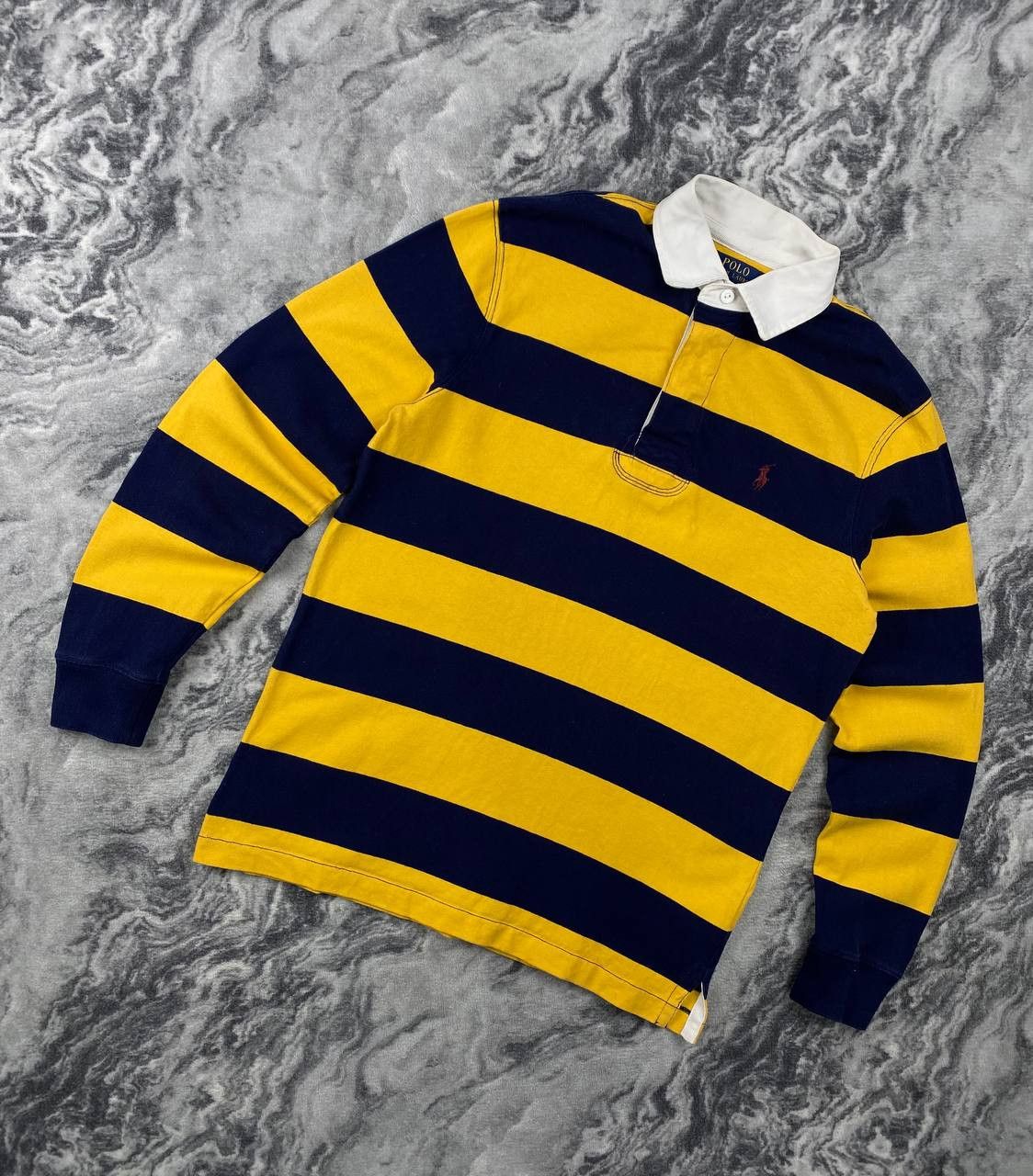 Polo Ralph Lauren Vintage Polo Ralph Lauren Rugby Shirt Long Sleeve Striped Size US S / EU 44-46 / 1 - 1 Thumbnail