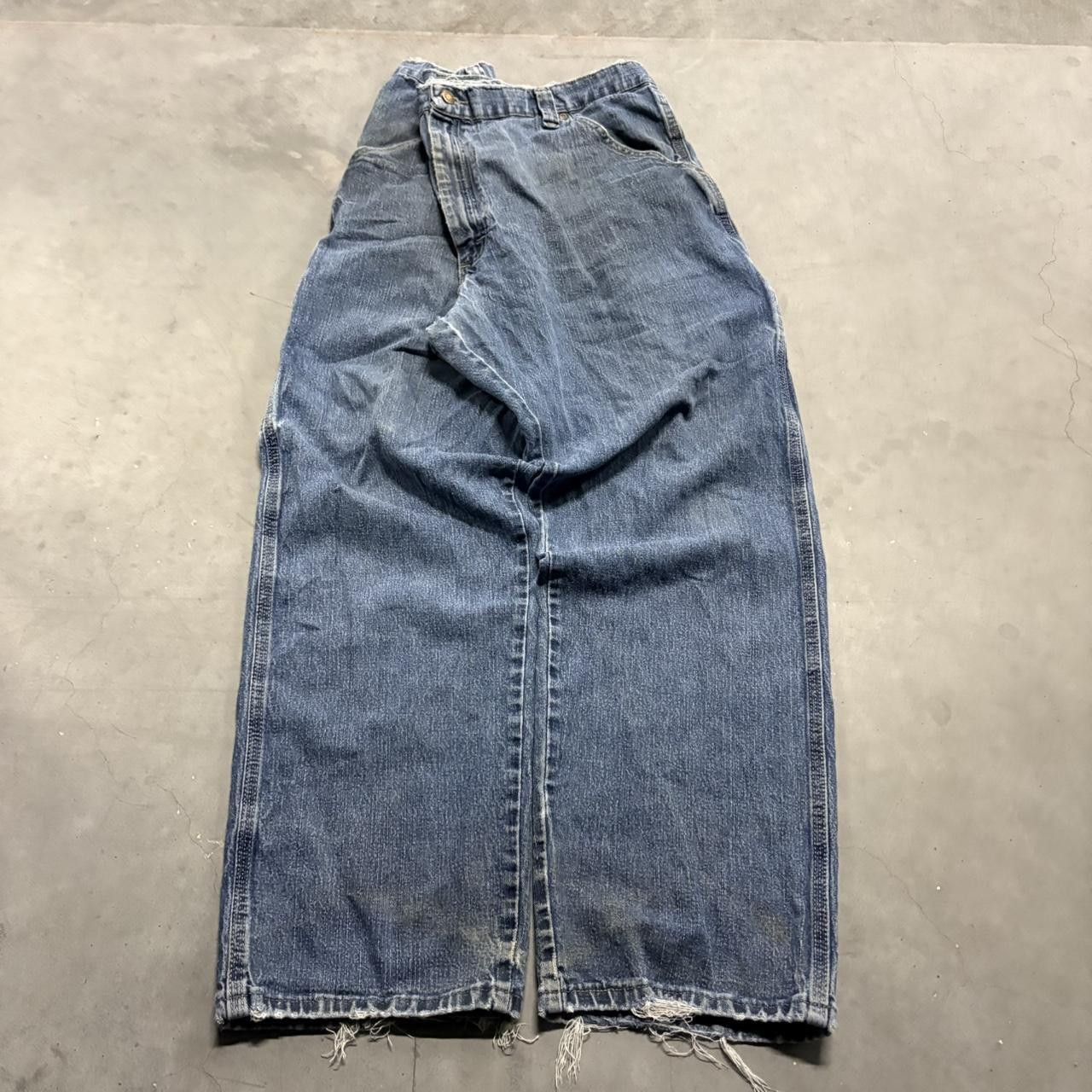 Vintage Vintage Y2K/2000s Super Baggy Carpenter Workwear Style Medium Wash Denim Jeans! Size US 40 / EU 56 - 3 Thumbnail