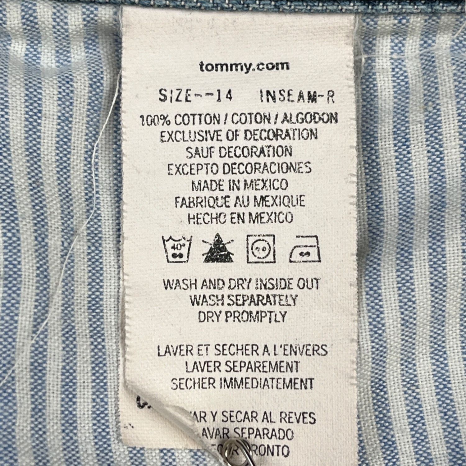 Tommy Hilfiger Tommy Hilfiger Women's Blue Jeans/Straight Leg Sz 14R SKU 44 Size 36" / US 14 / IT 50 - 6 Thumbnail