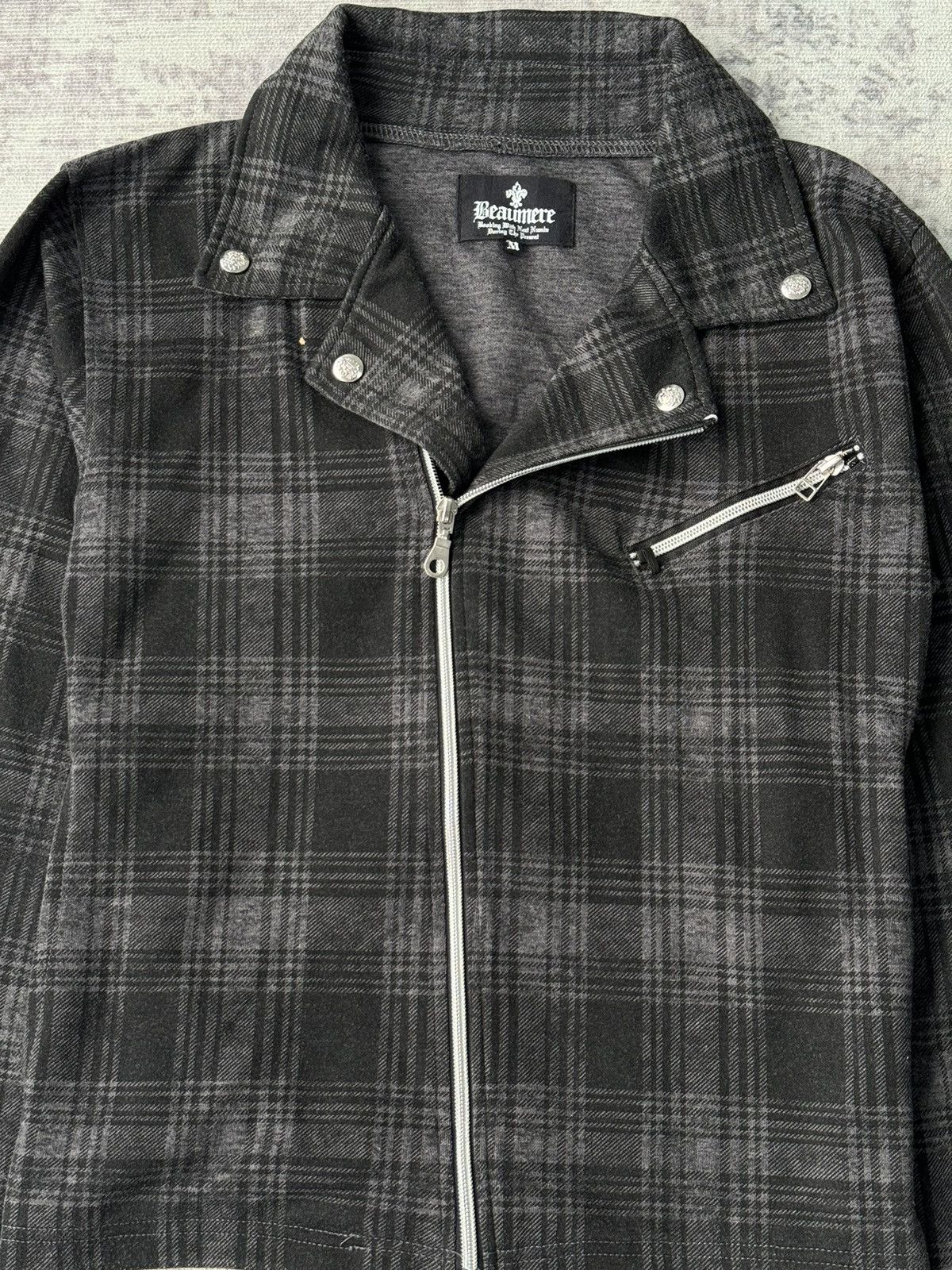 Japanese Brand Vintage Beaumere Punk Zipper Jacket Size US M / EU 48-50 / 2 - 2 Thumbnail