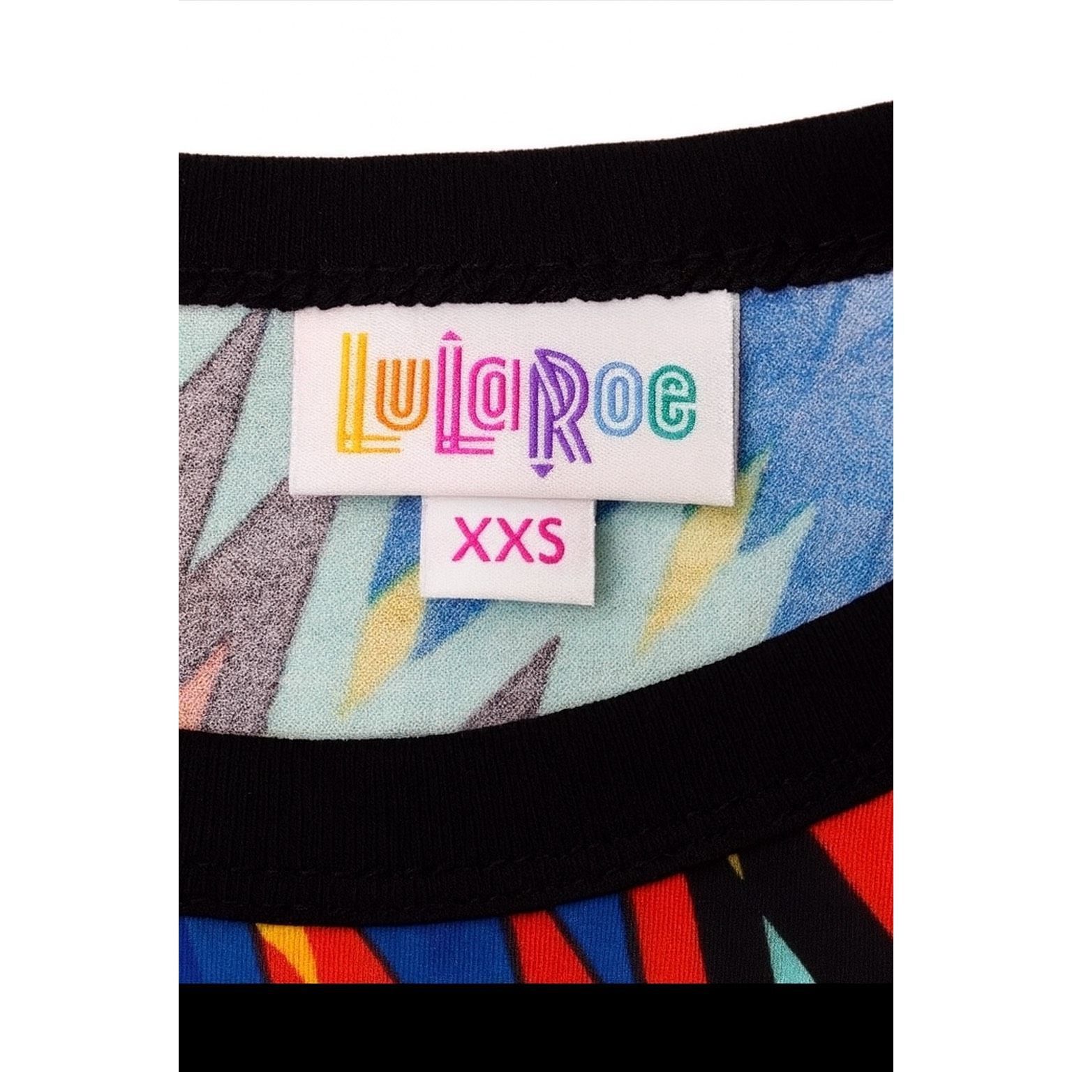 Other LuLaRoe Randy XXS Raglan Baseball Tee Multicolor Zig Zag NWT Size XXS / US 00 / IT 34 - 4 Thumbnail