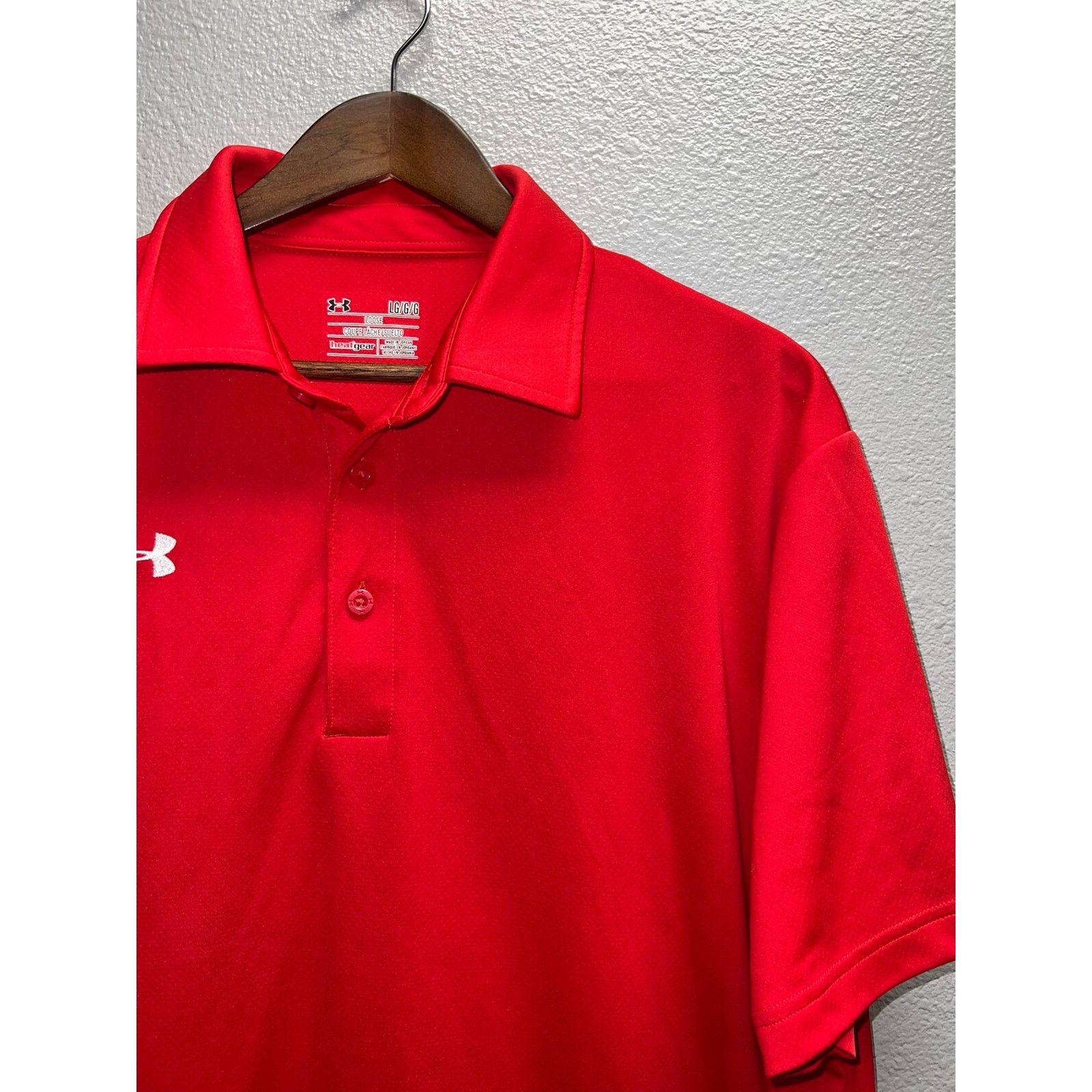 Under Armour Under Armour Polo Shirt Heat Gear Golf Golfing Red Tee Large Size US L / EU 52-54 / 3 - 3 Thumbnail