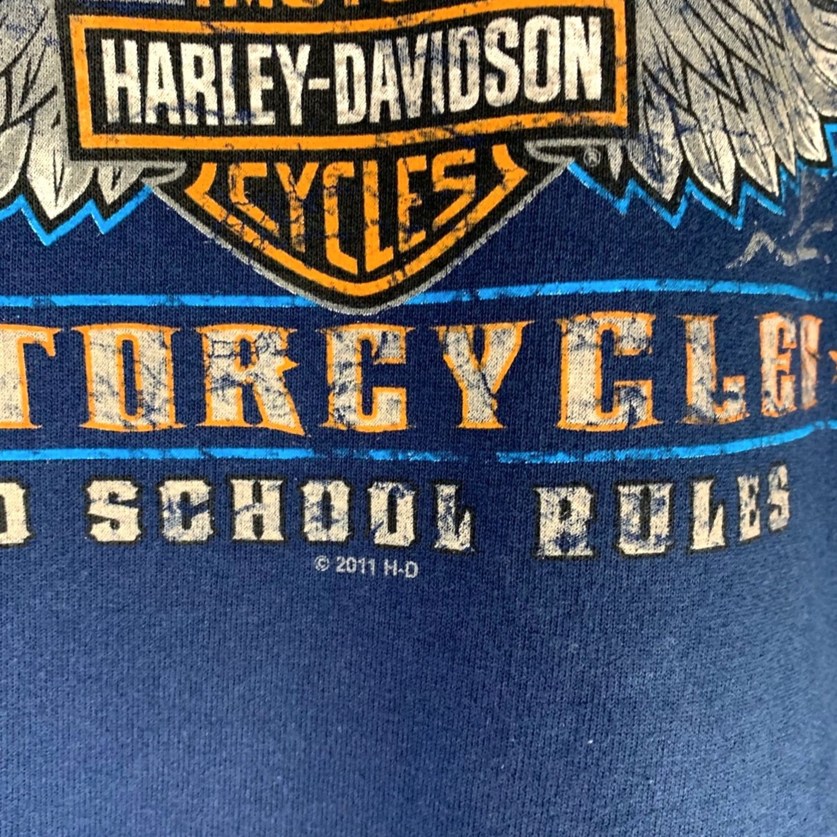 Harley Davidson Harley-Davidson Hoodie Mens XL Navy Blue Graphic Black Pearl Belize 2011 Size US XL / EU 56 / 4 - 4 Thumbnail