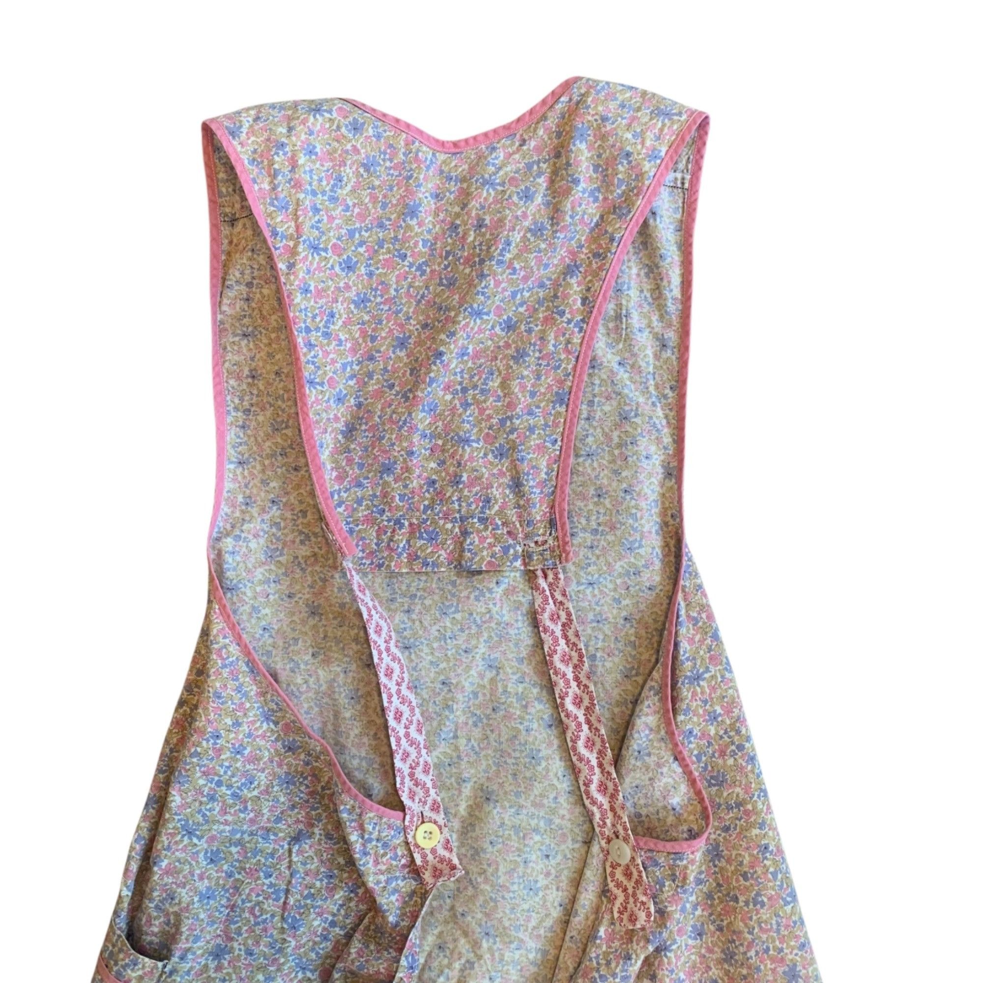 Vintage Vintage Pastel Floral Full Body Handmade Apron Size ONE SIZE - 6 Thumbnail
