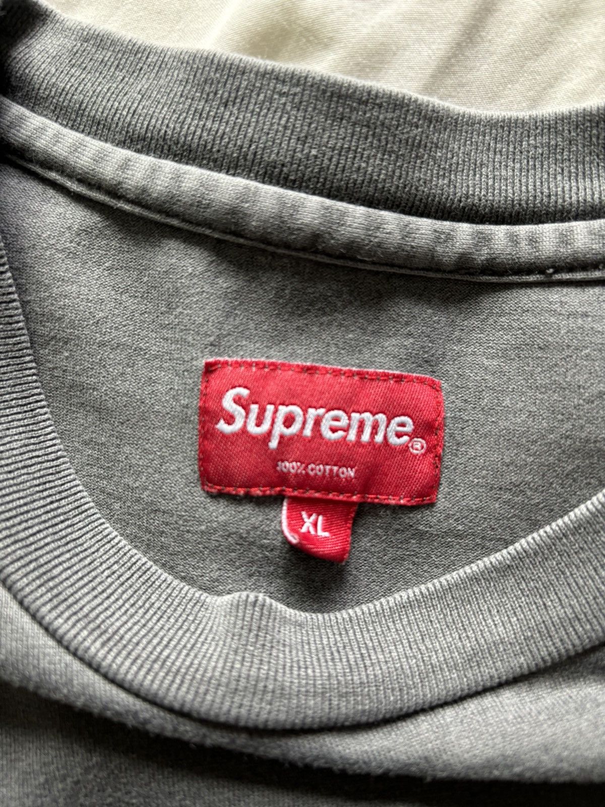 Supreme Supreme 2017 Overdyed Long Sleeve Grey Size US XL / EU 56 / 4 - 5 Thumbnail