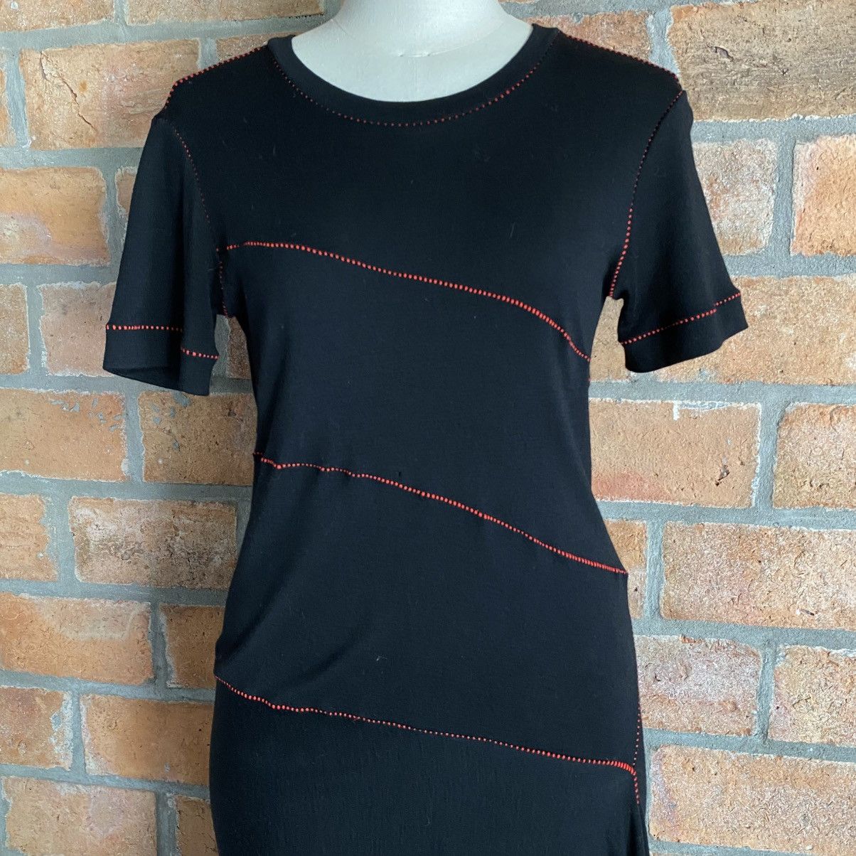 Issey Miyake ISSEY MIYAKE Black Asymmetrical Stitch Dress Size XS / US 0-2 / IT 36-38 - 7 Thumbnail