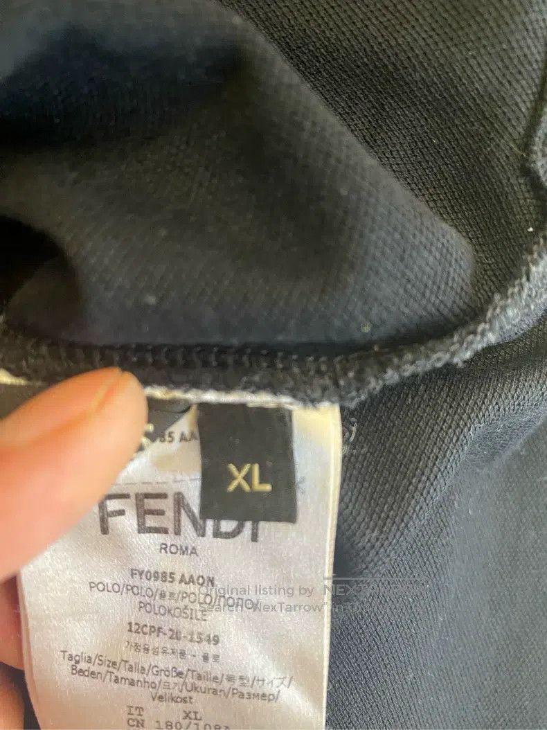 Fendi Fendi Black polo shirt for men Size US XL / EU 56 / 4 - 4 Thumbnail