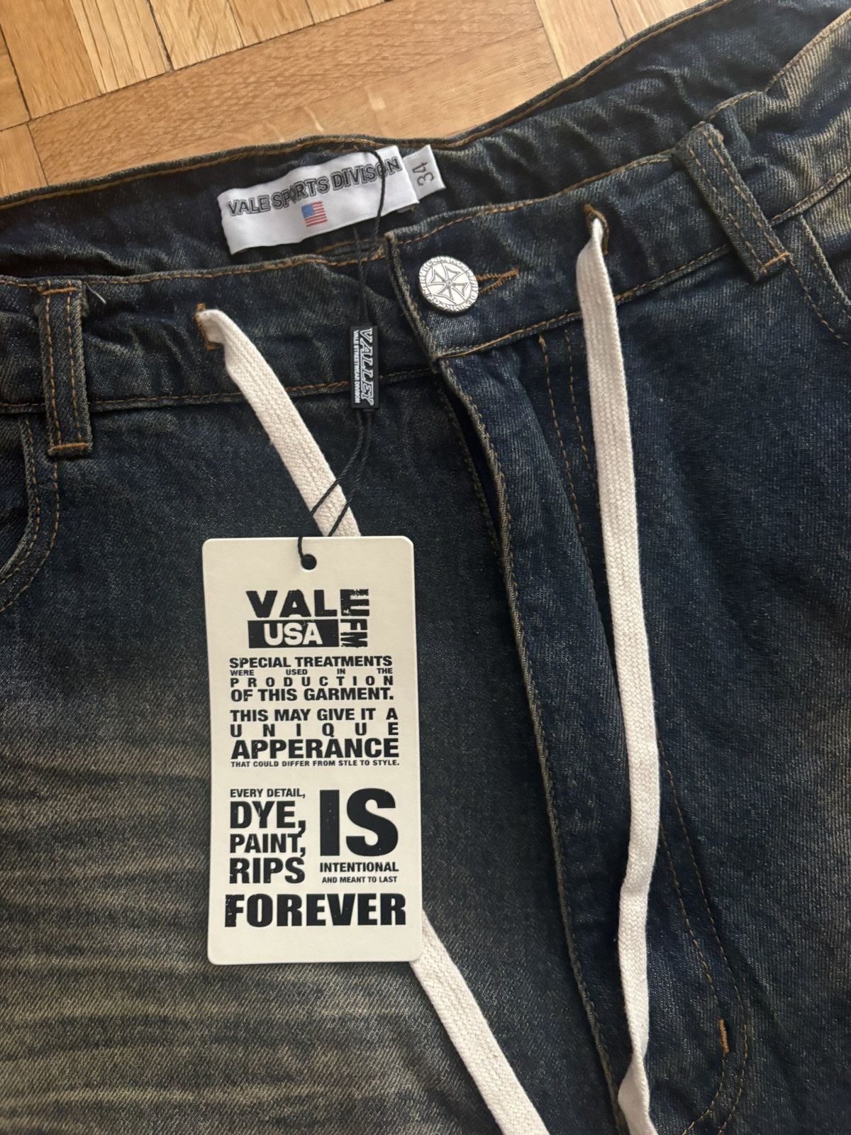 Vale Vale Forever Inferno Denim 'Dirt/Midwash' Size US 34 / EU 50 - 3 Thumbnail