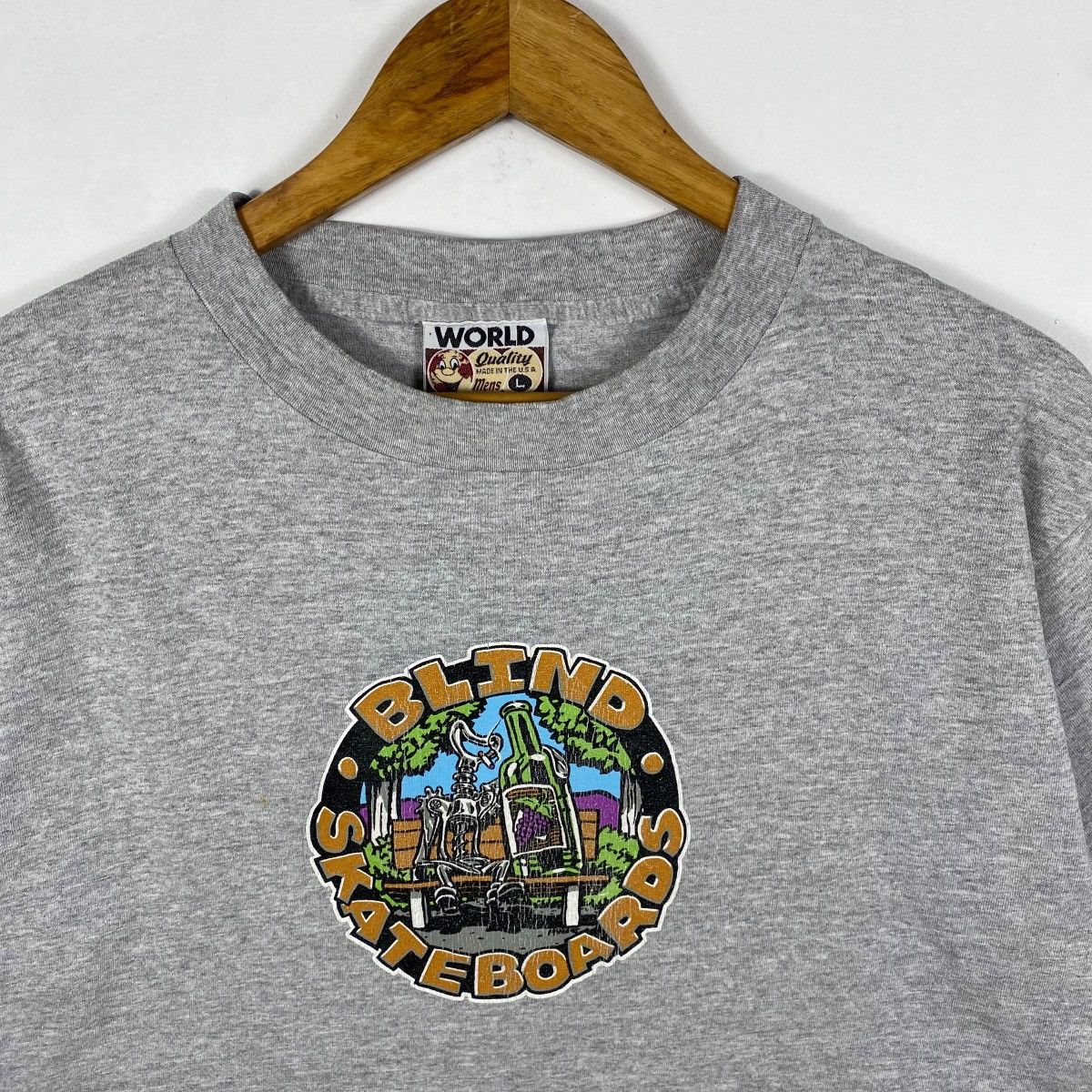 World Industries Vintage 90s WORLD INDUSTRIES Blind Skateboards Graphic Tee Size US L / EU 52-54 / 3 - 2 Thumbnail