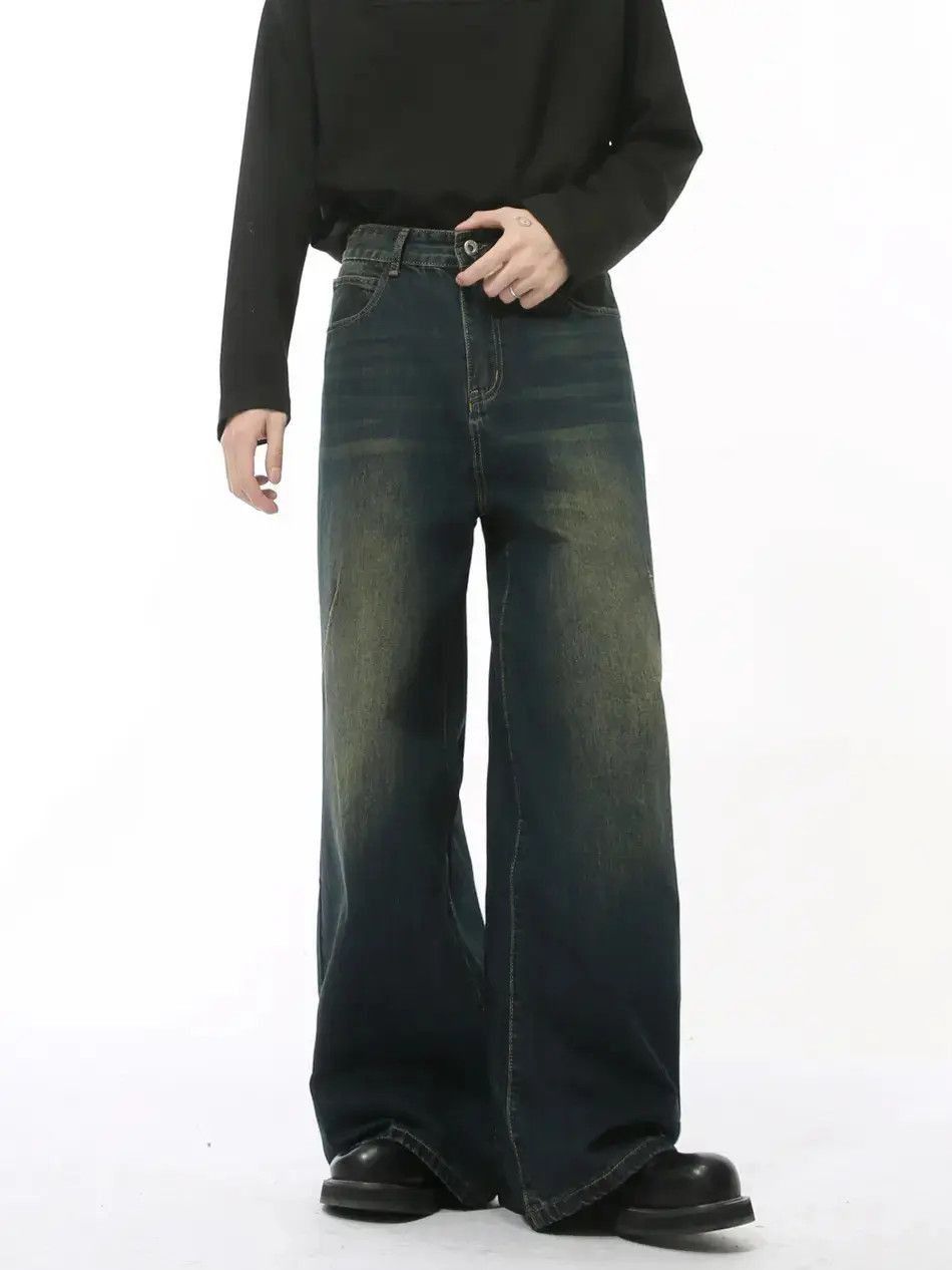 Japanese Brand Retro loose straight leg high street jeans Size US 32 / EU 48 - 4 Thumbnail