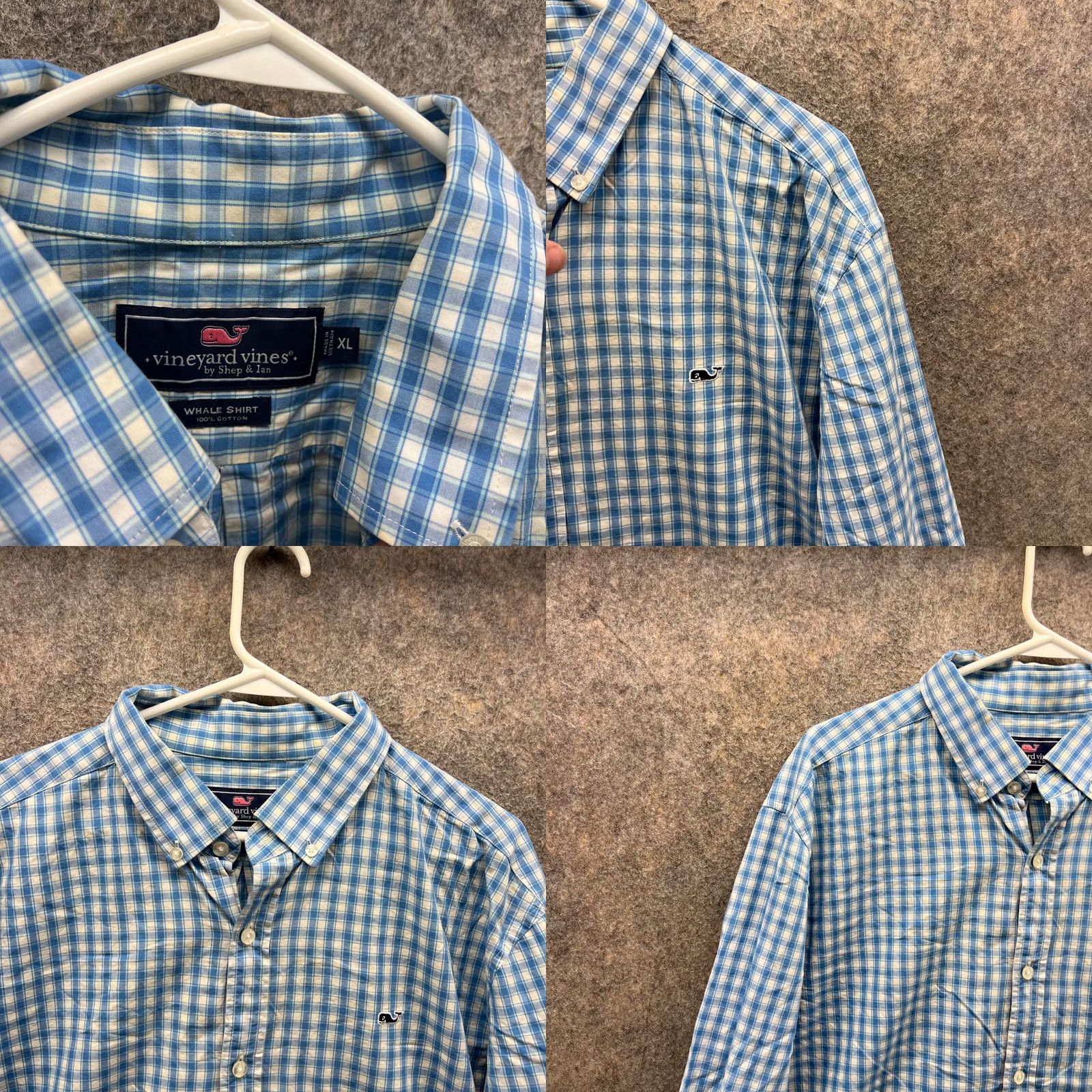 Vineyard Vines Vineyard Vines Shirt Men XL Blue Gingham Button-Down Collar Long Sleeve Size US XL / EU 56 / 4 - 8 Thumbnail