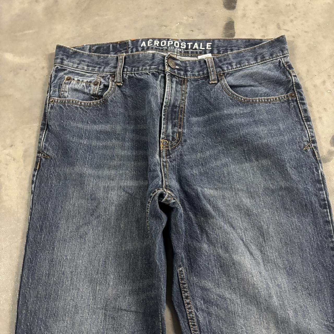Aeropostale Crazy Vintage Y2K/2000s Grunge Aeropostale Bootcut Denim Jeans! 32x32 Size US 32 / EU 48 - 5 Thumbnail