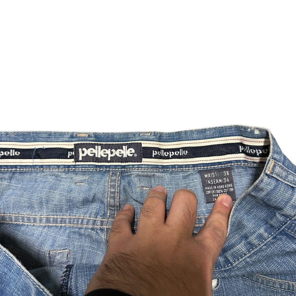 Pelle Pelle × Vintage Vintage 90s Pelle Pelle Baggy Blue Denim Jeans Size US 38 / EU 54 - 7 Thumbnail