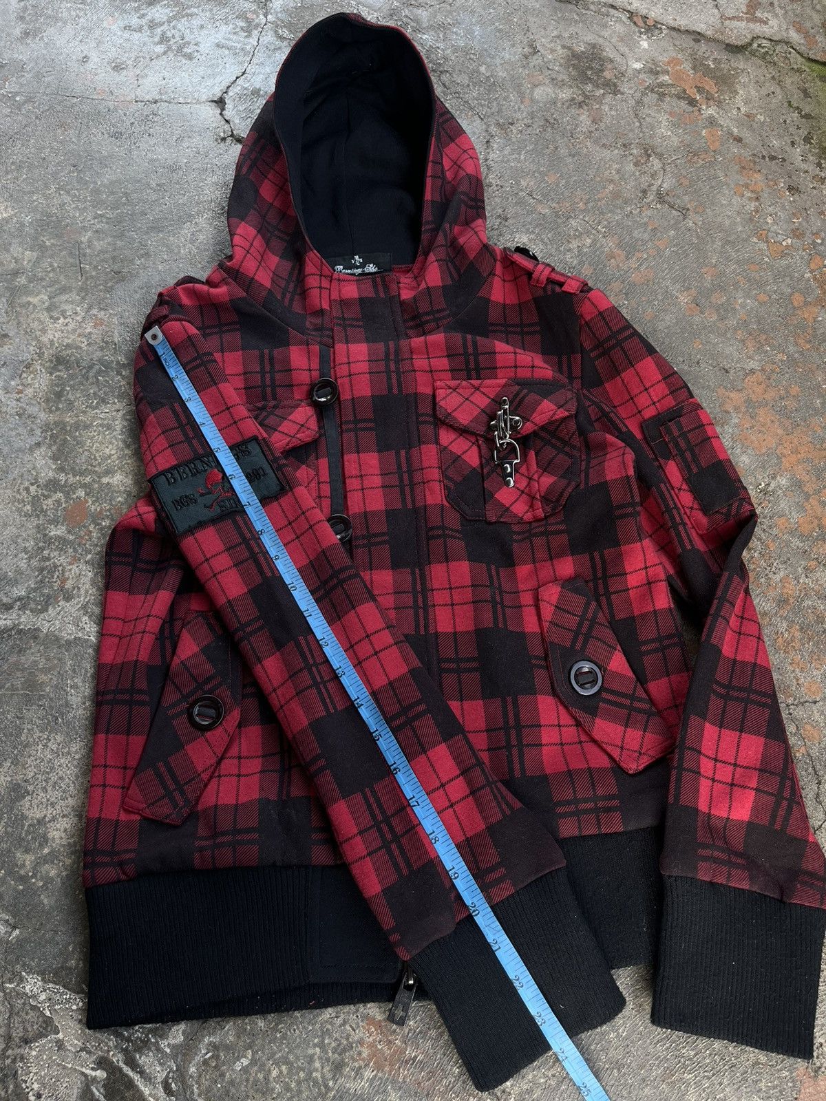 14th Addiction JAPANESE BERNINGS SHO BONDAGE HOODED ZIPP GOTHIC PUNK STYLE Size US L / EU 52-54 / 3 - 13 Thumbnail