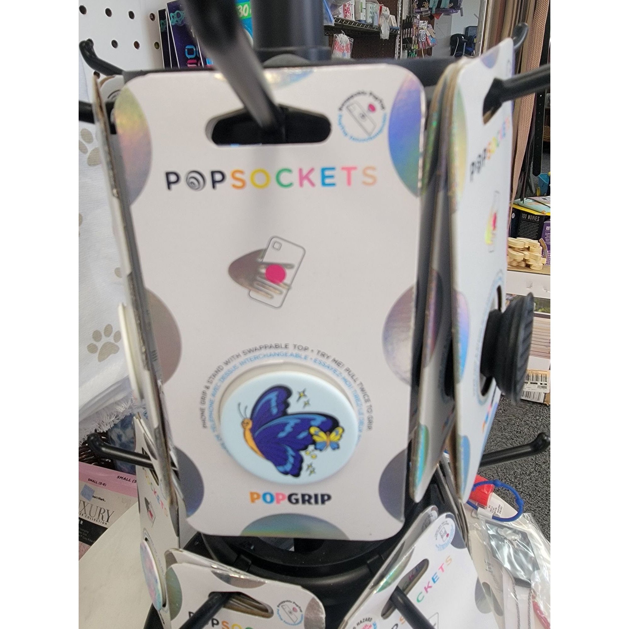 Other PopSockets Butterfly Grip Blue & Yellow Size ONE SIZE - 2 Thumbnail