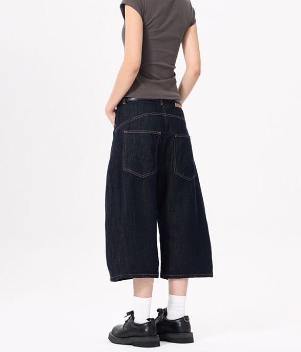 Japanese Brand American-style curved patchwork baggy wide-leg denim shorts Size US 32 / EU 48 - 3 Thumbnail