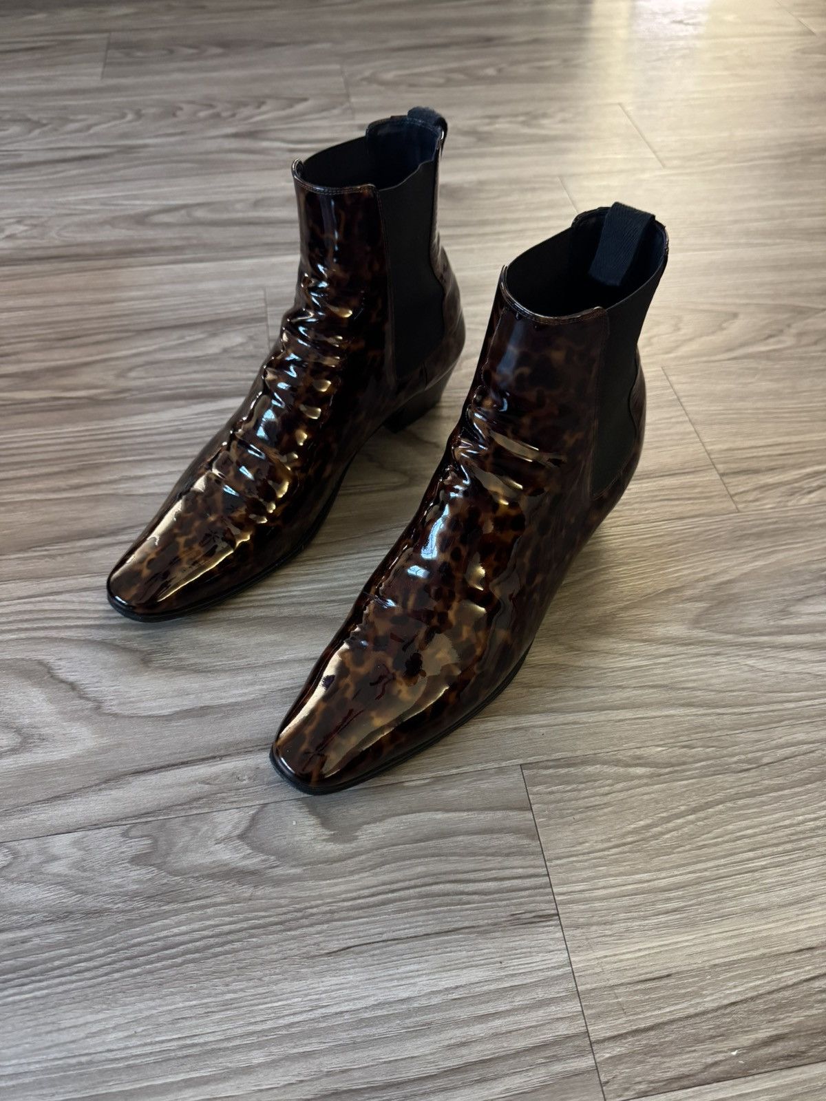 Saint Laurent Paris SAINT LAURENT SS 2020 MENS TORTOISESHELL BOOT Size US 11 / EU 44 - 4 Thumbnail