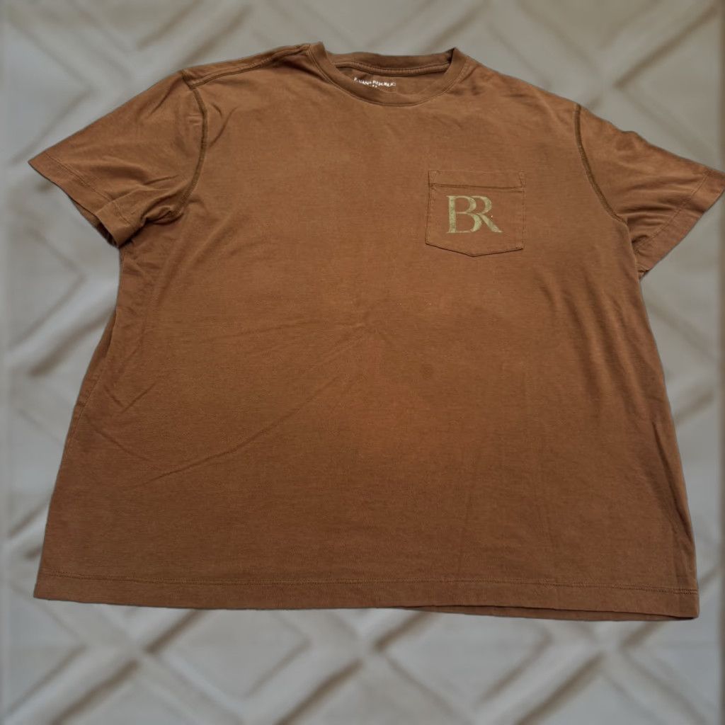 Banana Republic Banana Republic Graphic T-Shirt Mens XL Brown Crew Neck Pocket Tee Cotton Polyester Regular Short Sleeve Size US XL / EU 56 / 4 - 1 Thumbnail