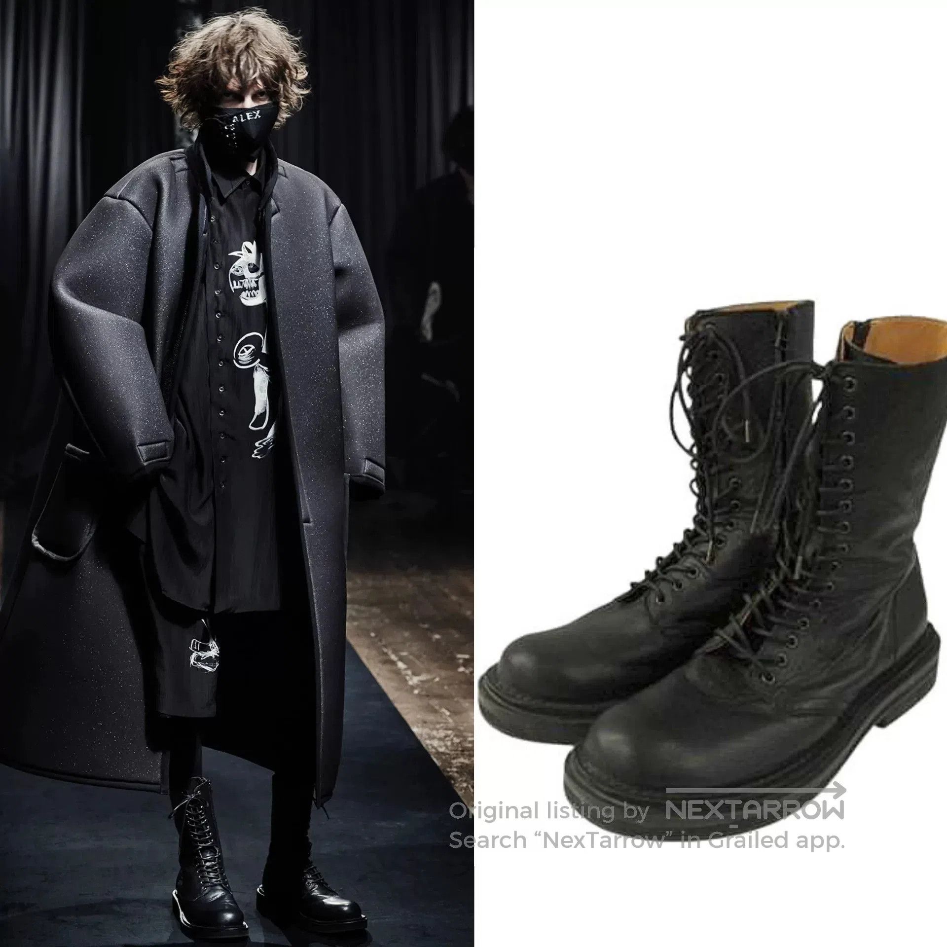 Yohji Yamamoto Yohji Yamamoto Black Leather Military Boots. Size US 9 / EU 42 - 1 Thumbnail