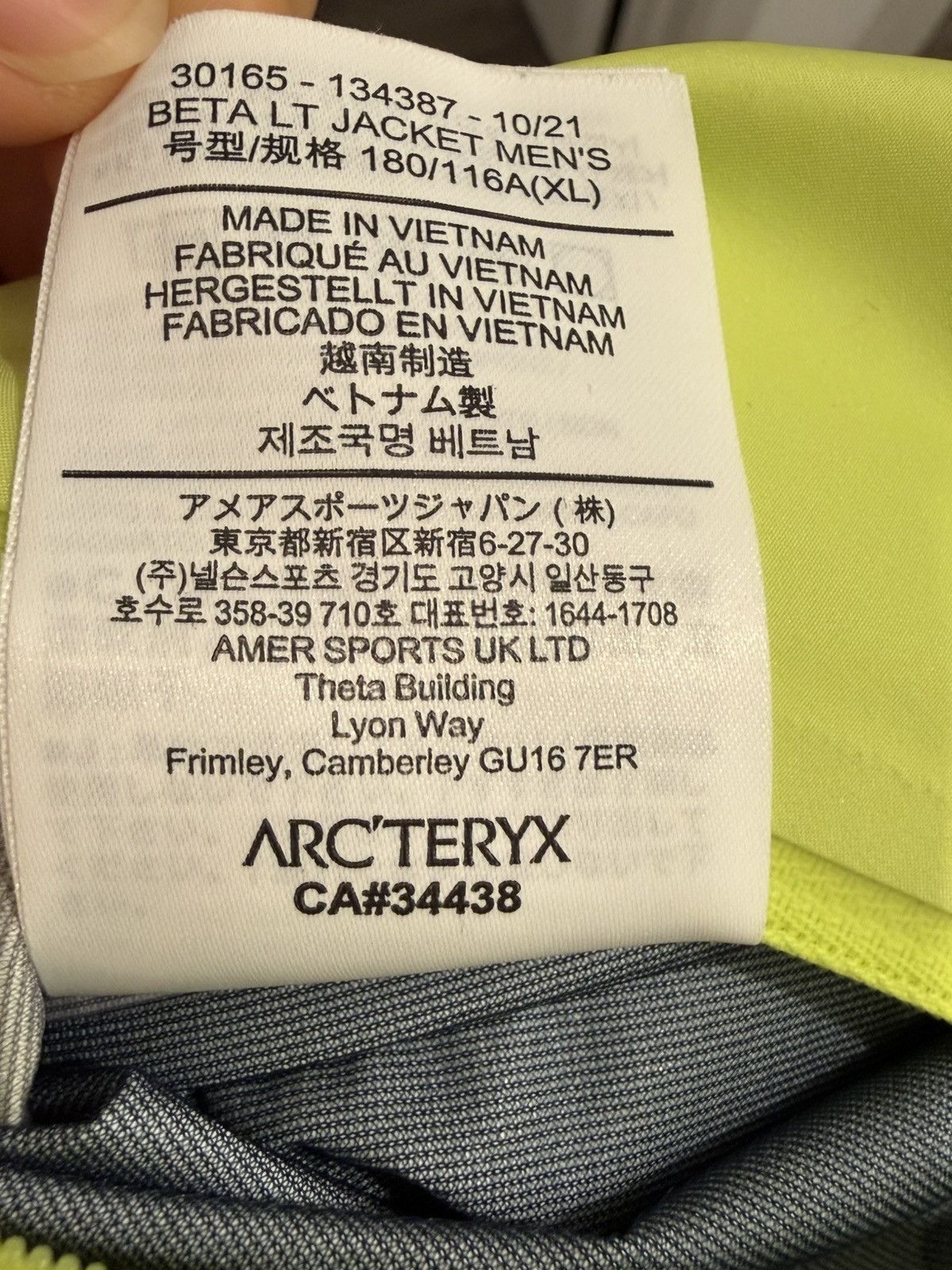 Arc'teryx Offlime Arc teryx Beta LT Jacket XL Size US XL / EU 56 / 4 - 8 Thumbnail