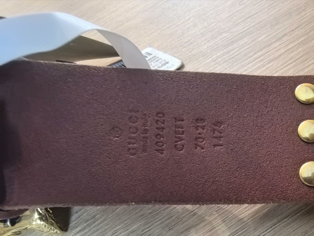 Gucci Gucci runway tiger head leather belt Size ONE SIZE - 5 Thumbnail