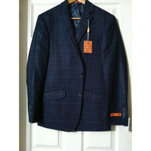 Tallia 350.00 TALLIA MEN'S NEW 48%WOOL 52%SILK COAT BLAZER SIZE:38R Size 38R - 1 Thumbnail