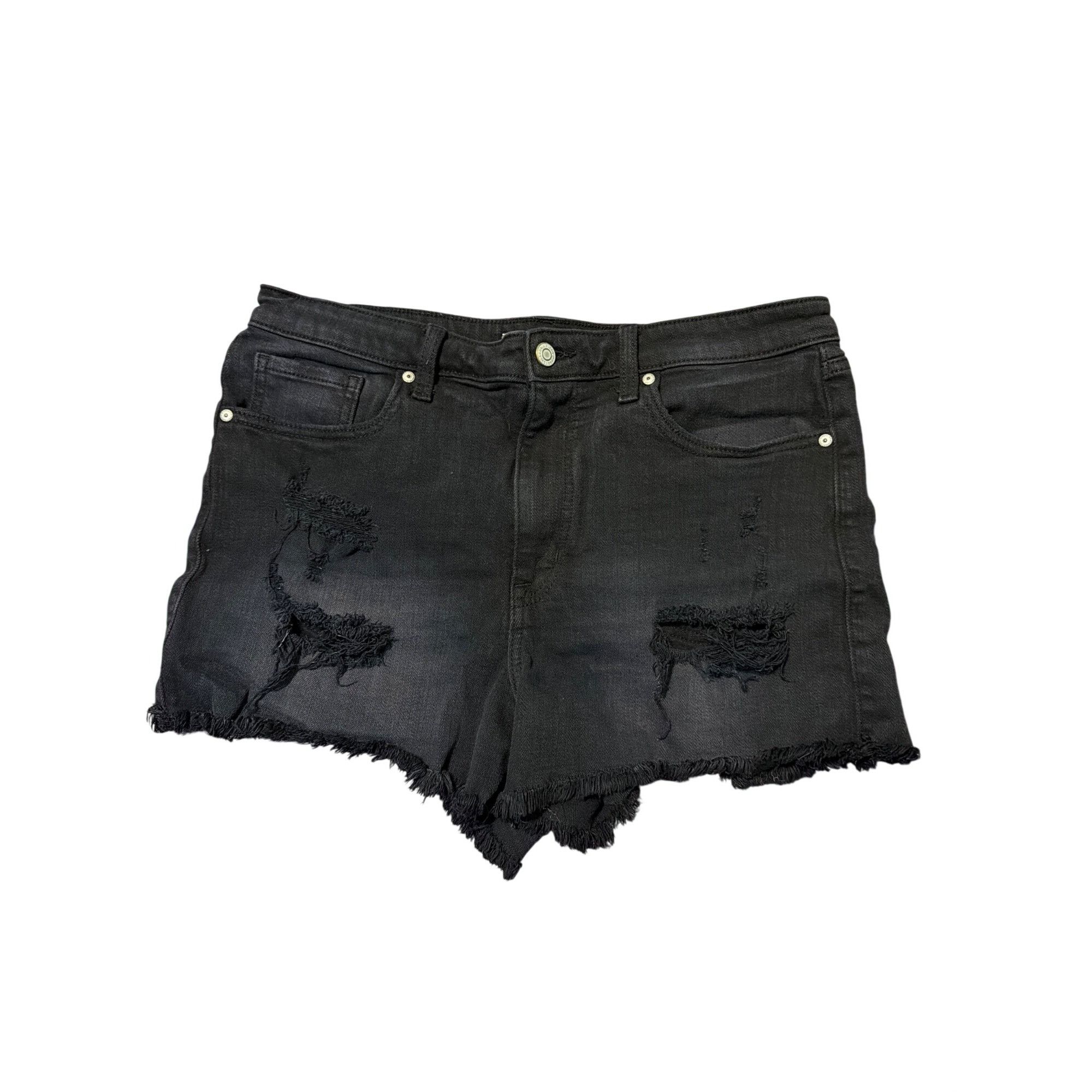 Other Eunina Lulu Super High Rise Black Distressed Cutoff Denim Je Size 31" - 1 Thumbnail