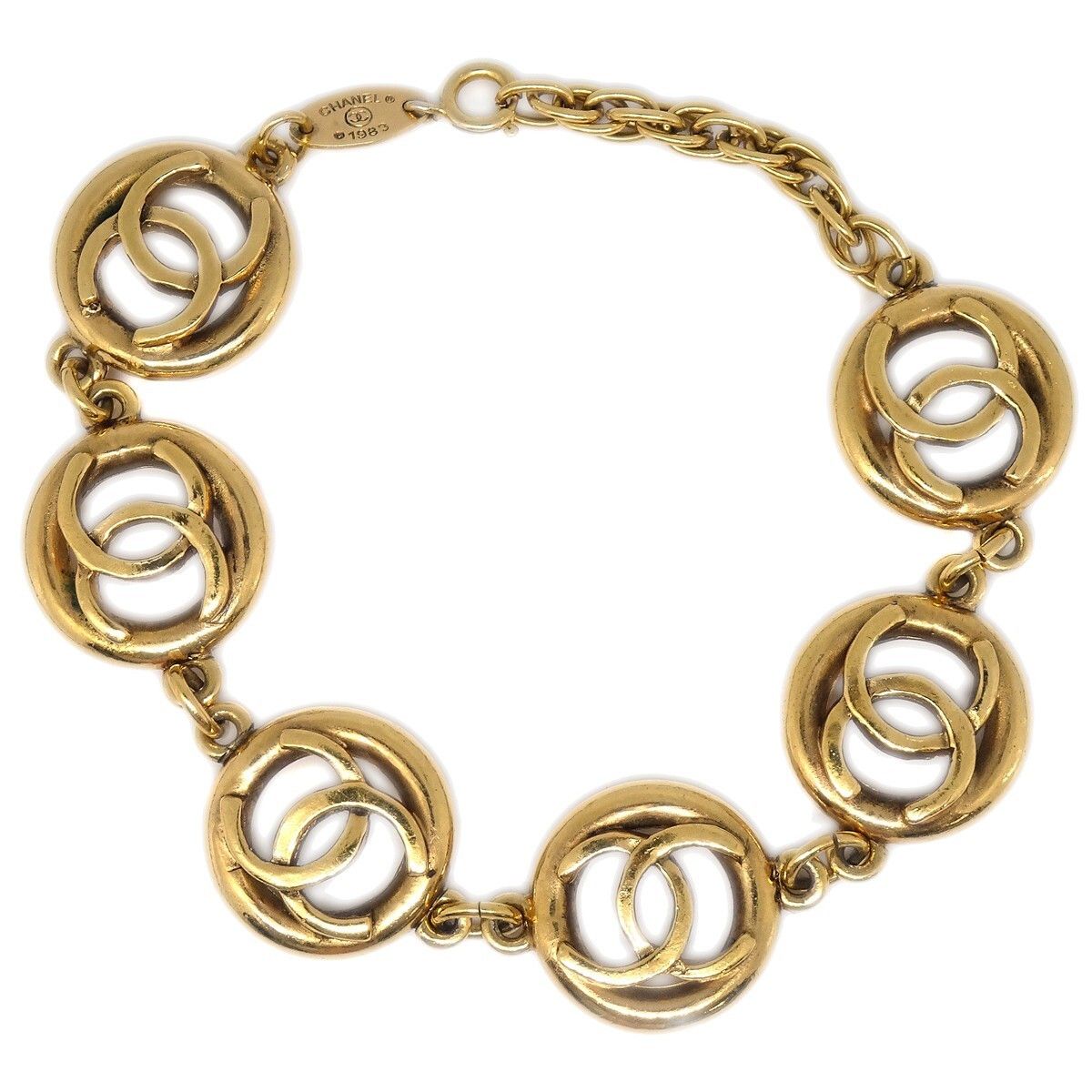 Chanel Chanel CC Cutout Round Bracelet Metal Size ONE SIZE - 1 Thumbnail