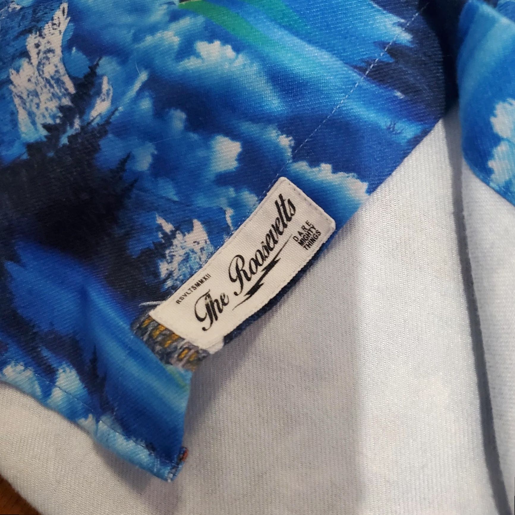Vintage RSVLTS Bob Ross Shirt Mens Medium Blue Winter Skiing Mountains Button Up Pattern Geofrost? Size US M / EU 48-50 / 2 - 7 Thumbnail