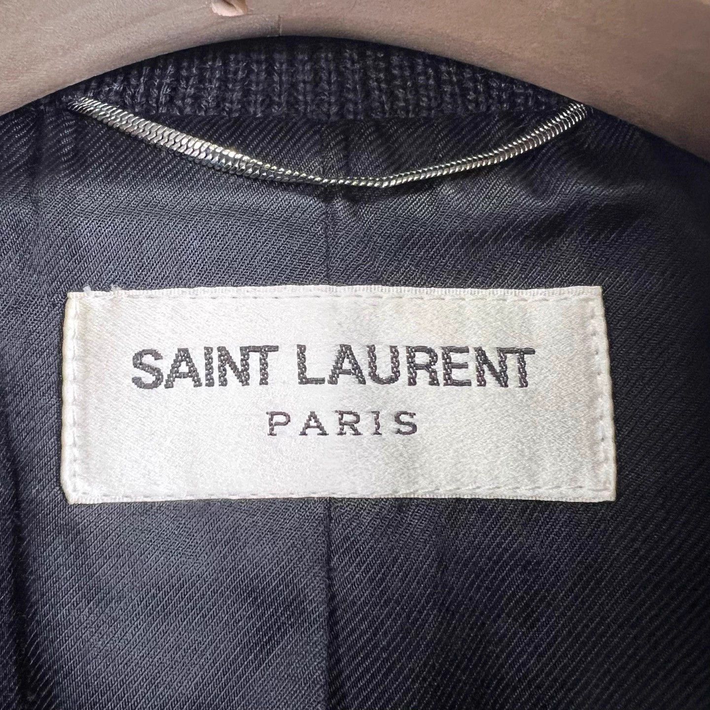 Saint Laurent Paris SAINT LAURENT Black Leather Trim Striped Bomber Jacket 46 Size US S / EU 44-46 / 1 - 4 Thumbnail